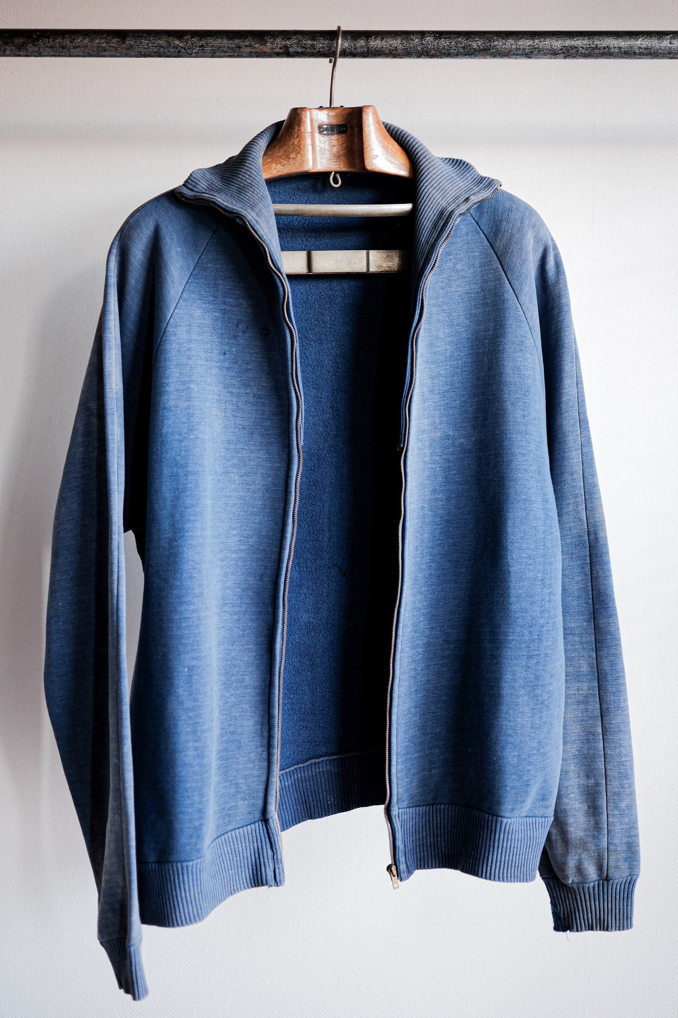【~60's】French Vintage Full Zip Cotton Sweatshirt