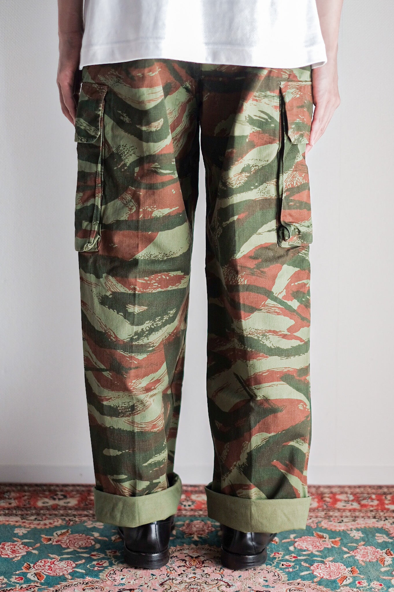 【~60's】French Army M47 Lizard Camo Field Trousers Size.76M