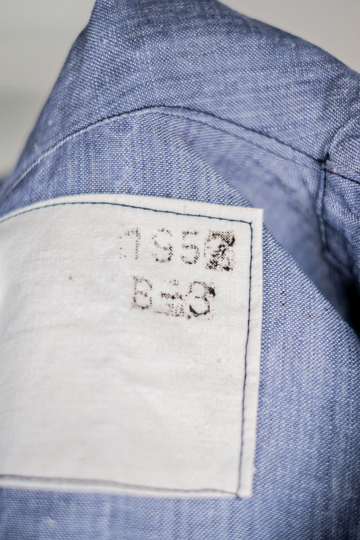 【~50's】French Navy Ramie Linen Sailor Shirt "Dead Stock"