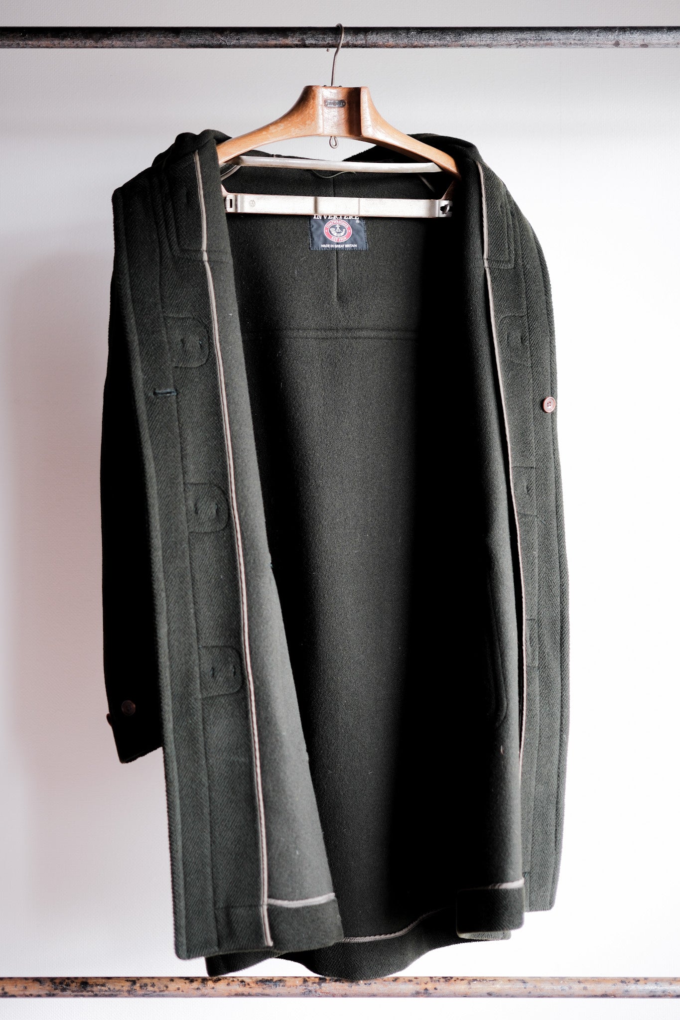 【~90's】Old INVERTERE Wool Duffle Coat "Moorbrook"