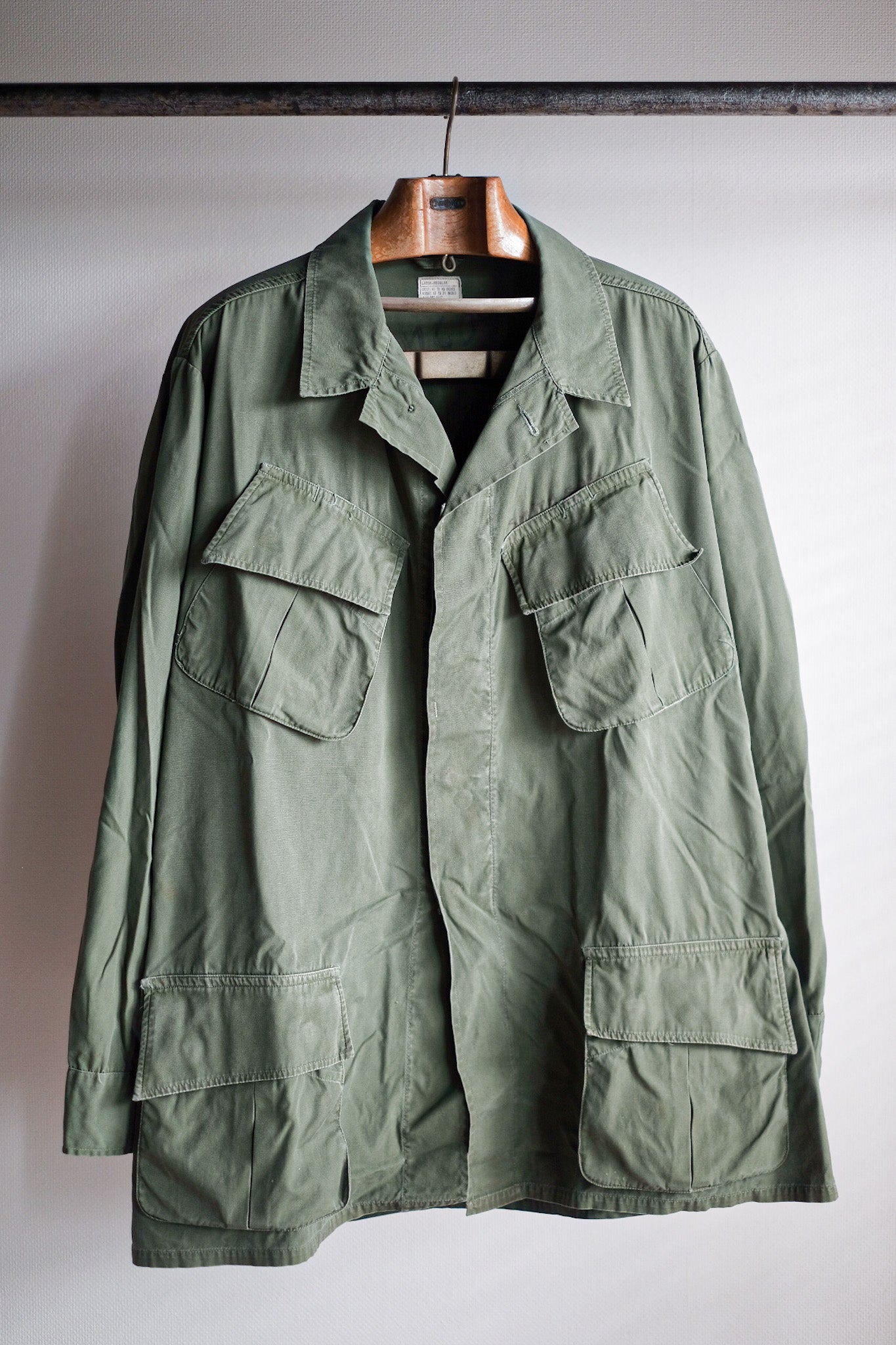 【~60's】US Army Jungle Fatigue Jacket "3rd Type" Size.LARGE-REGULAR