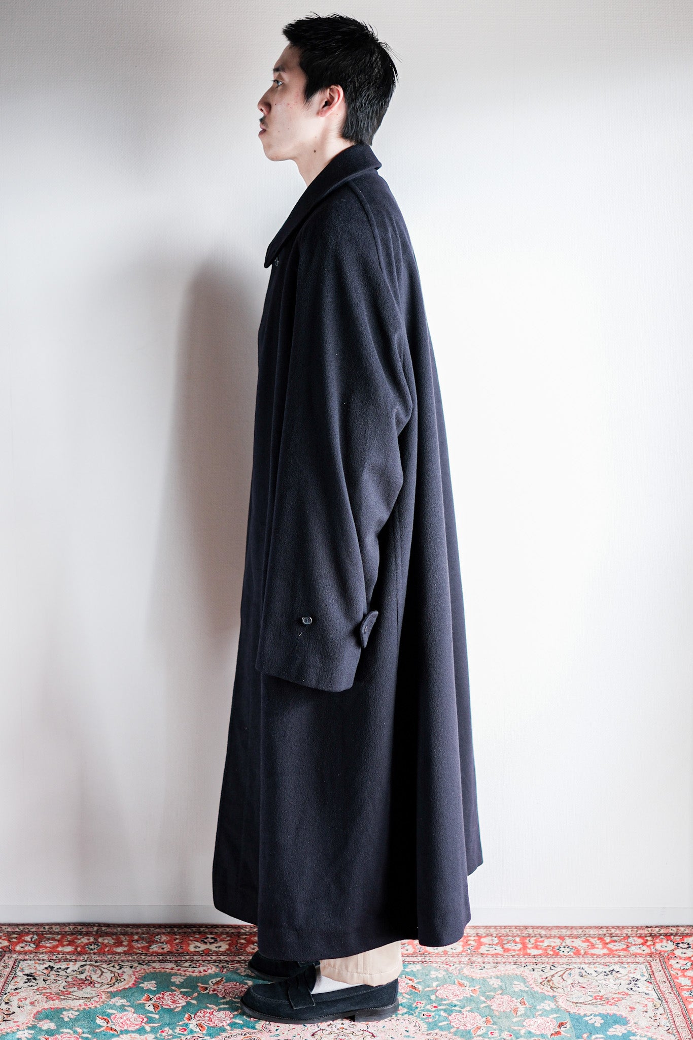 【~90's】Vintage Burberry's Single Raglan Balmacaan Coat Size.60RX "PURE CASHMERE"
