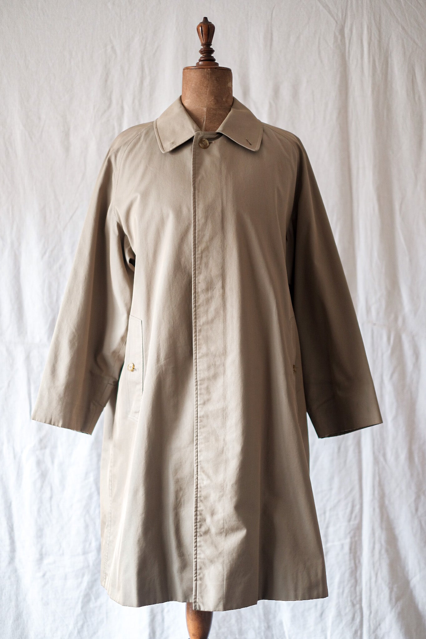 【~80's】Vintage Burberry Single Raglan Balmacaan Coat C100