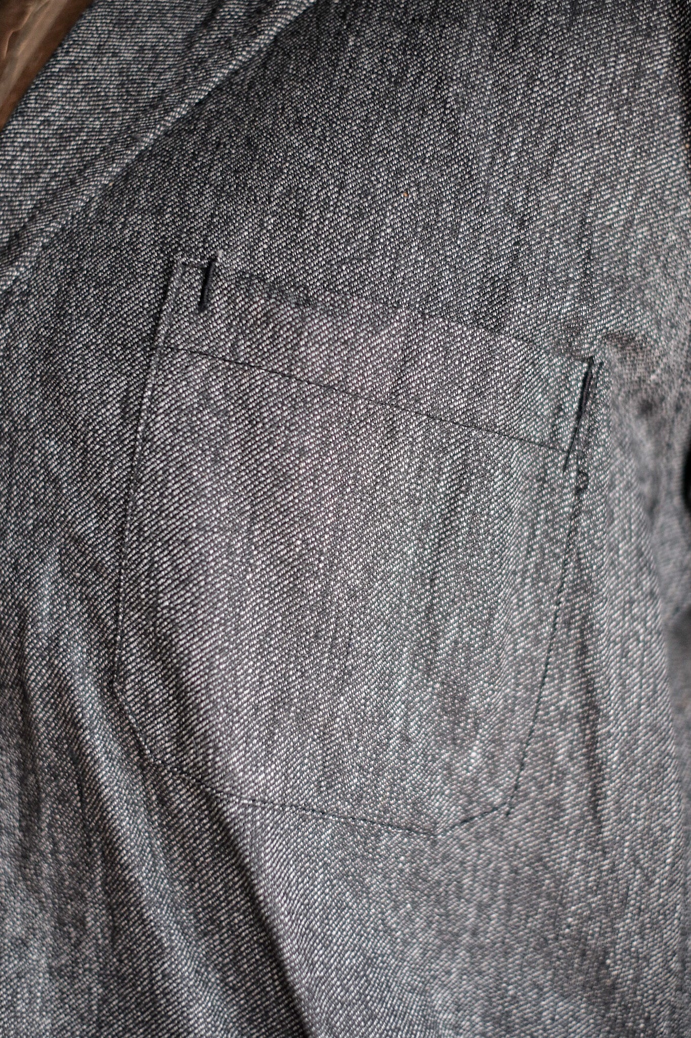 【~40's】French Vintage Black Chambray Atelier Coat “Dead Stock”