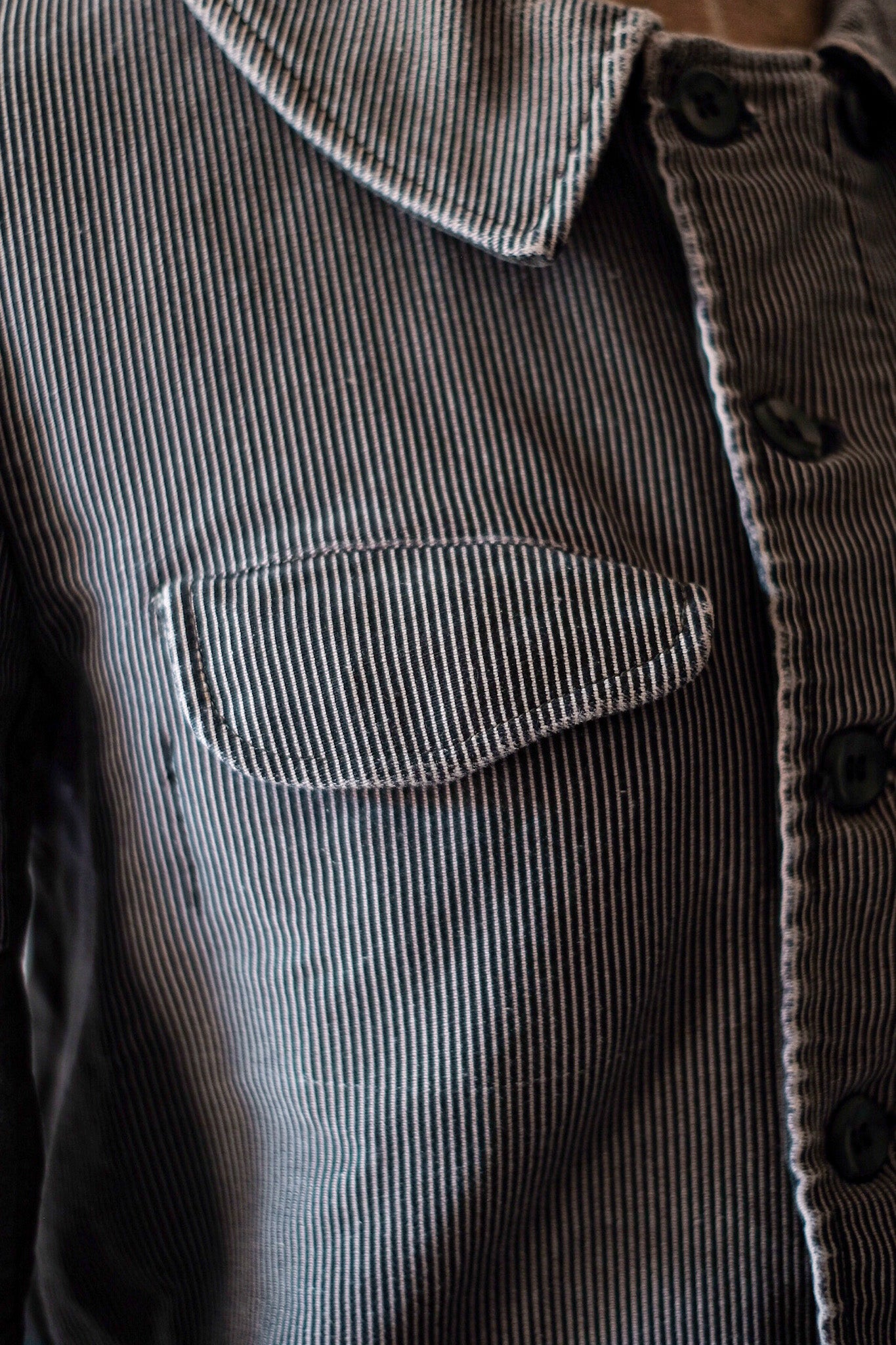 【~50's】Belgium Vintage Printed Moleskin Double Breasted Work Jacket