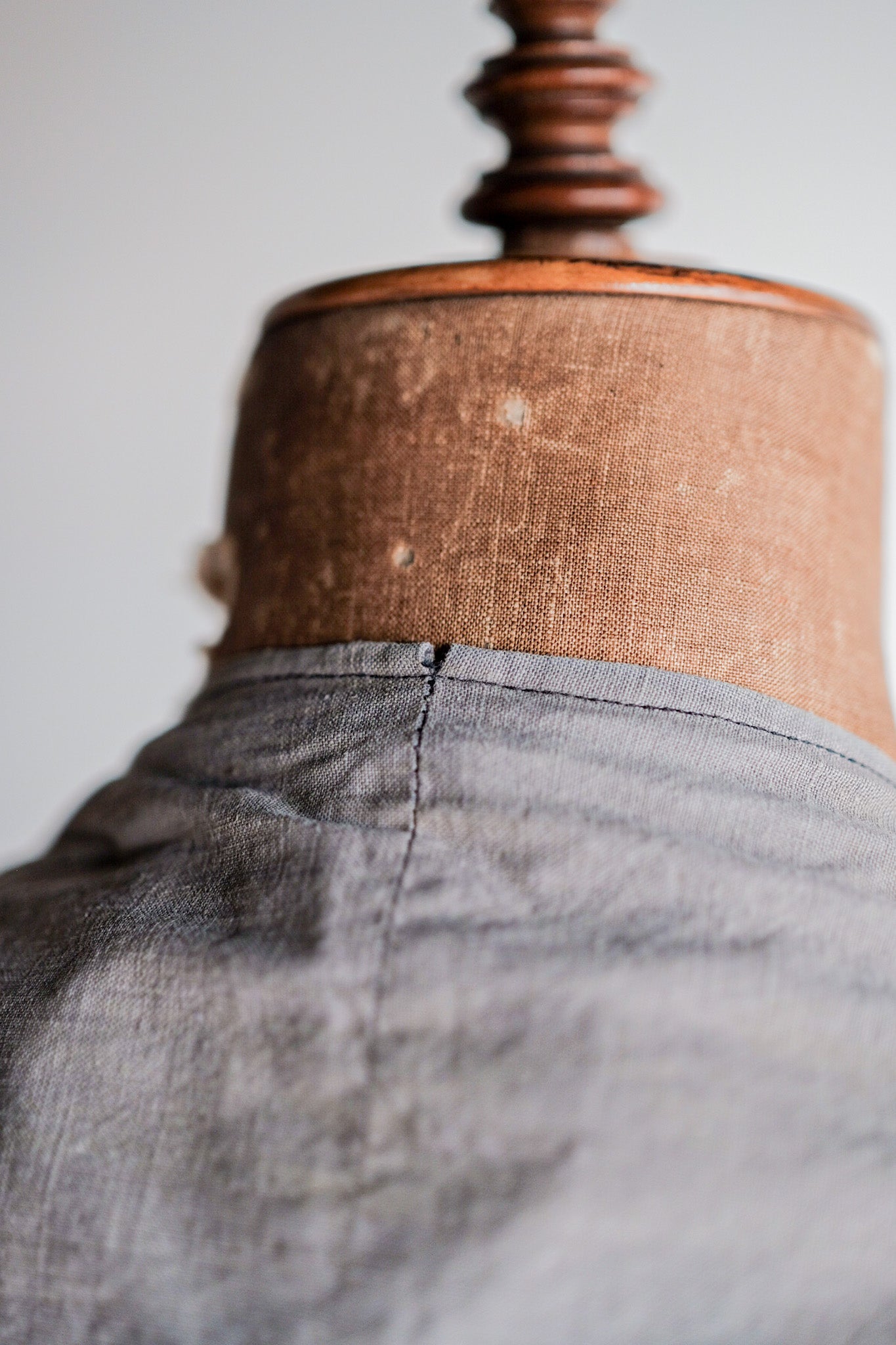 【~30's】French Vintage Gray Cotton Pique Hunting Gilet