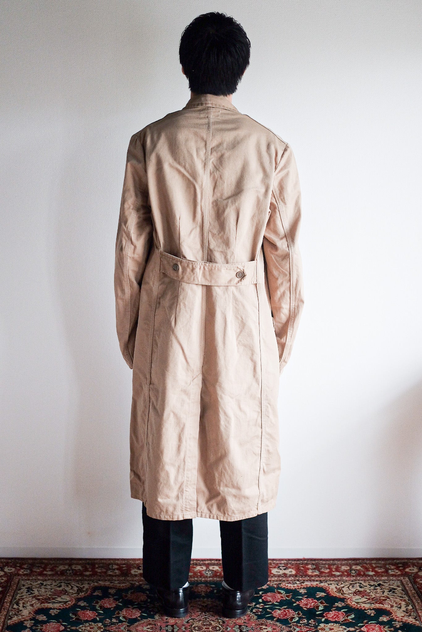 【~50's】Dutch Vintage Double Breasted Cotton Work Coat
