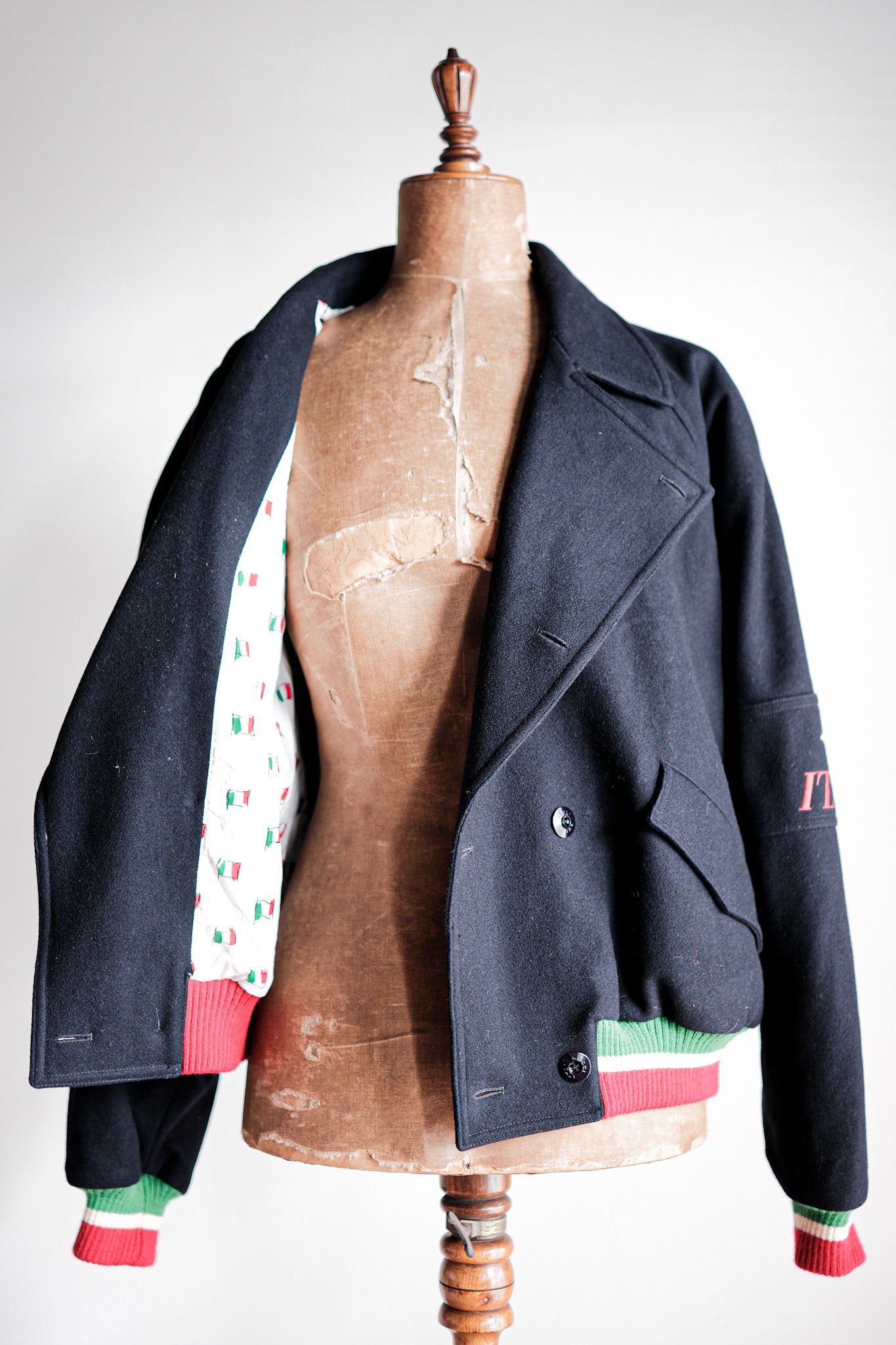 【~80's】Old Gucci Double Breasted Italian Wool Blouson Size.50
