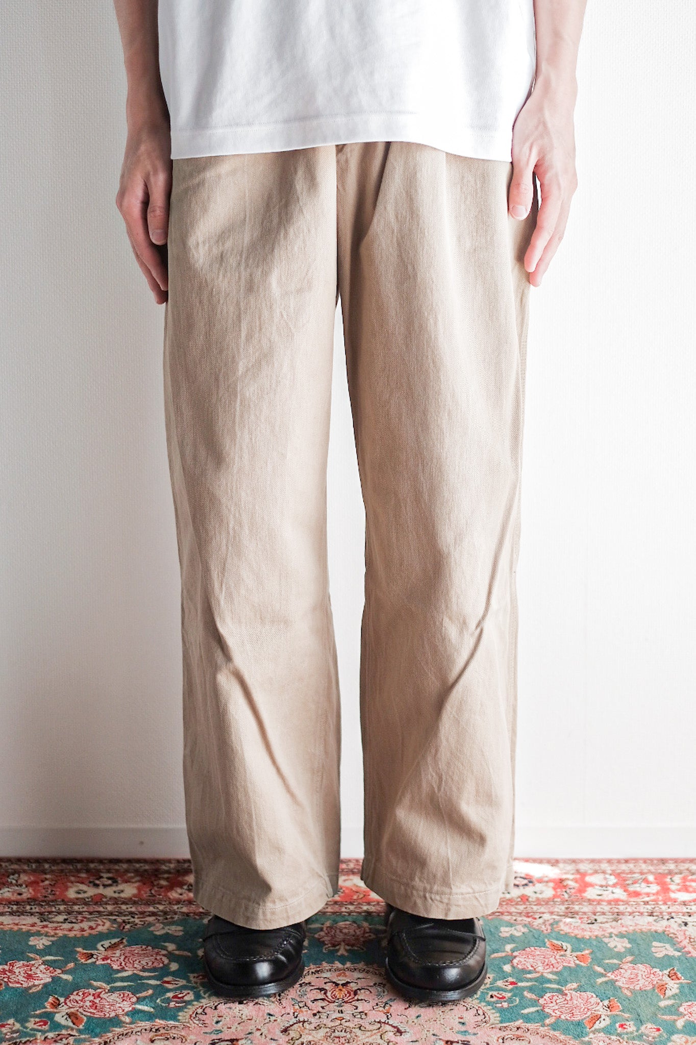【~50's】French Army M52 Chino Trousers Size.76C "Indochina Model"