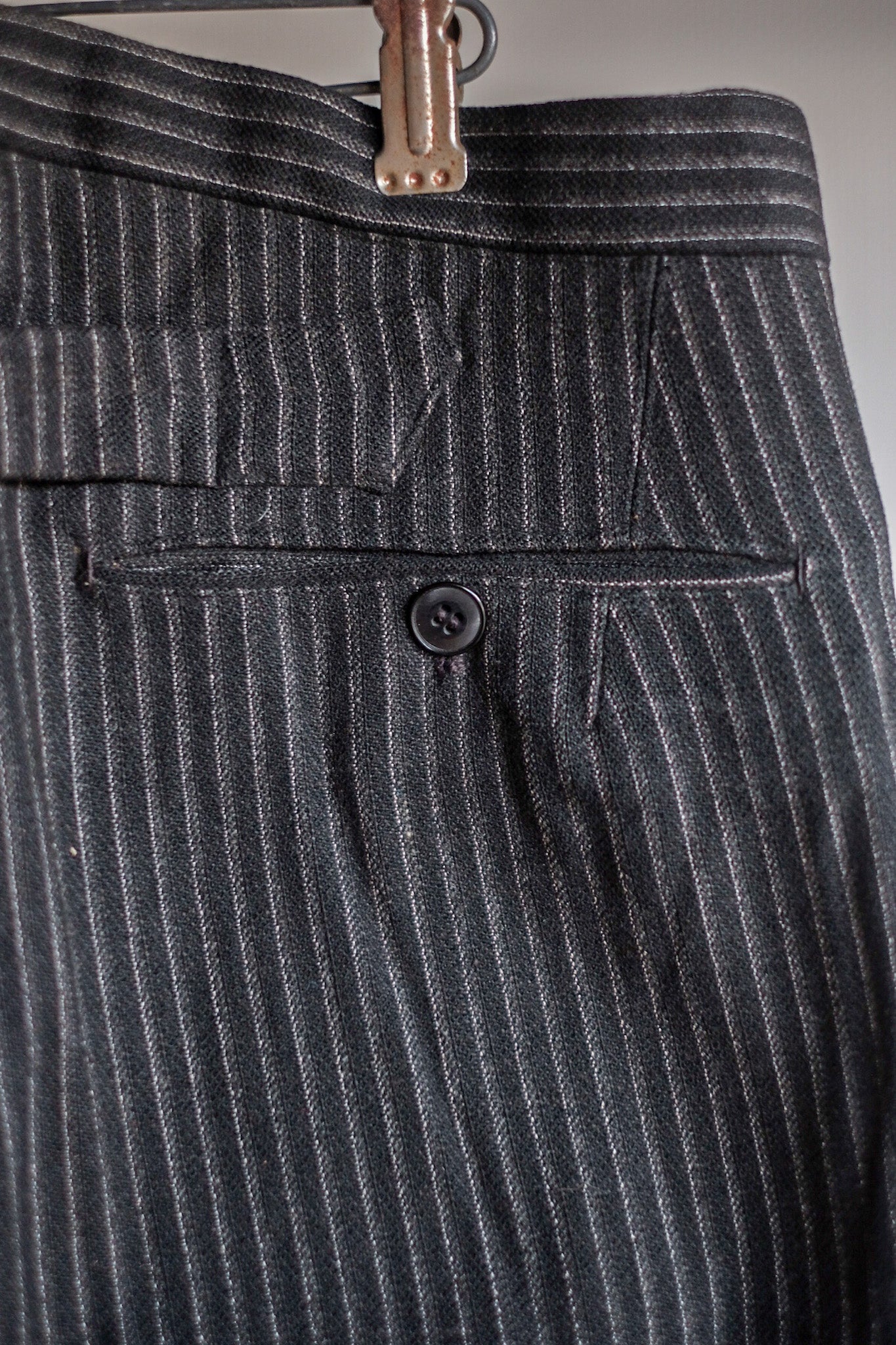 【~30's】French Vintage Wool Striped Work Pants