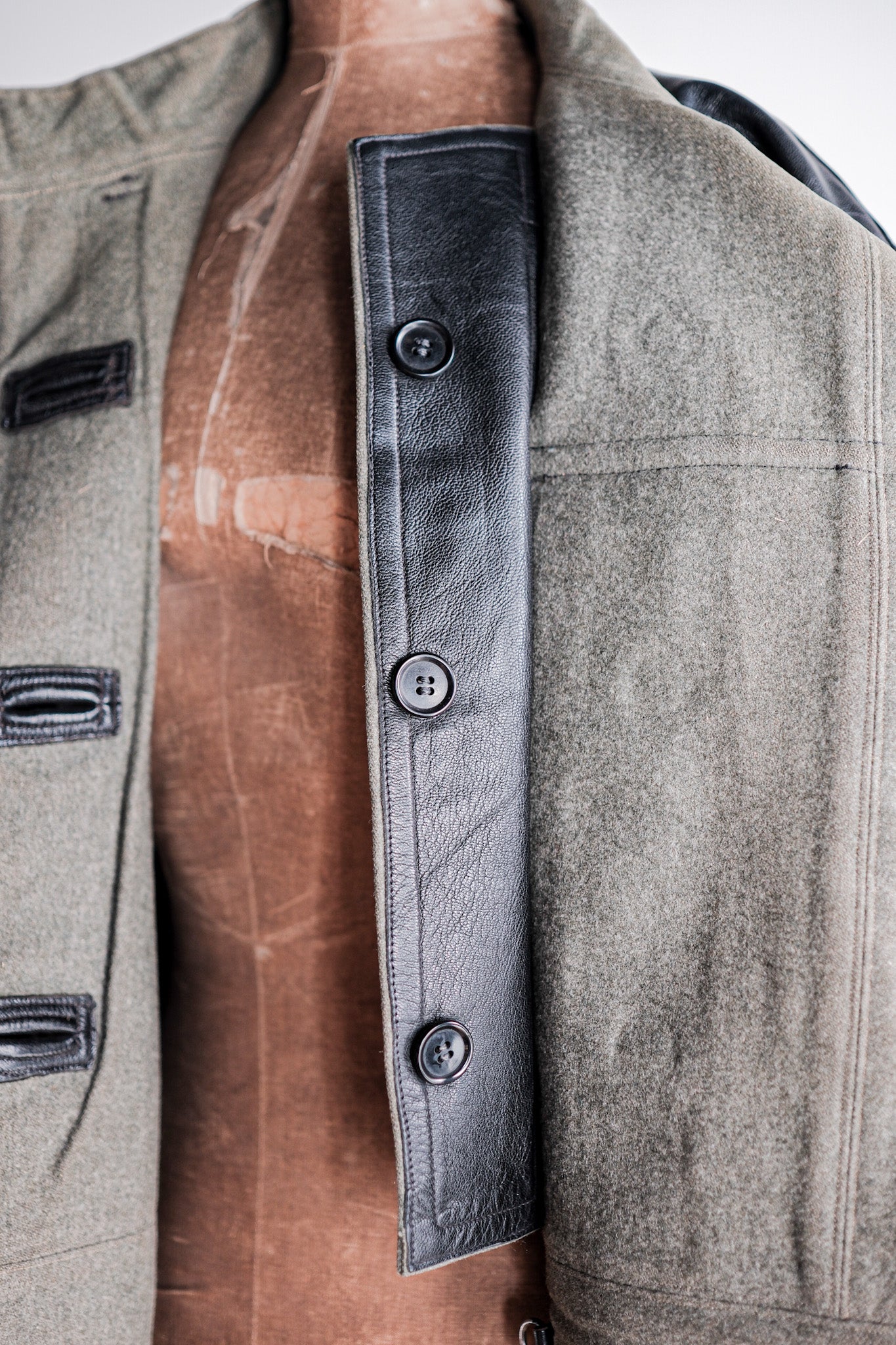 【~50's】Swedish Army Dispatch Rider Leather Motorcycle Jacket