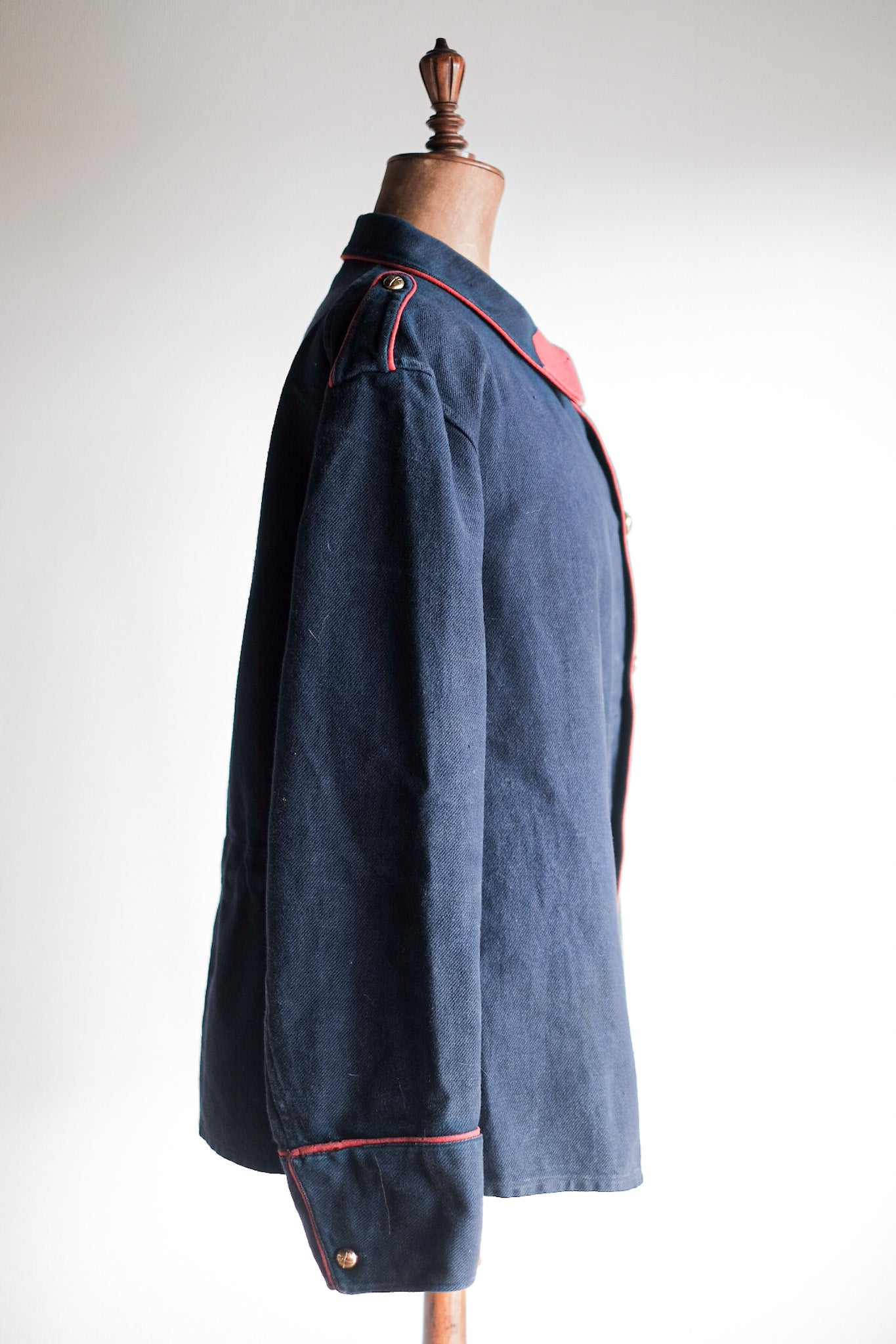 【~30's】French Vintage Indigo Cotton Twill Firefighter Jacket