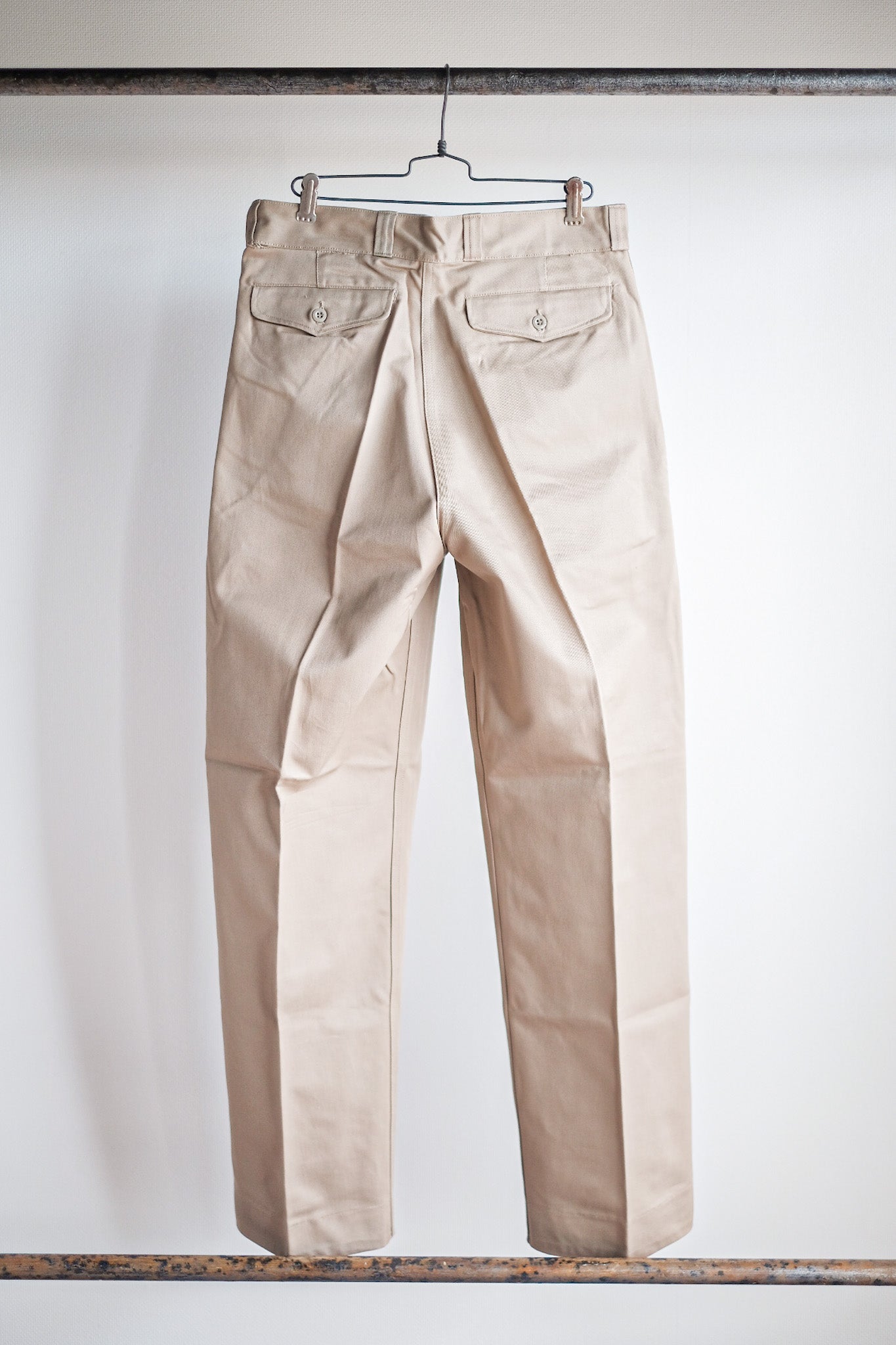 【~60's】French Army M52 Chino Trousers Size.80M "Dead Stock"