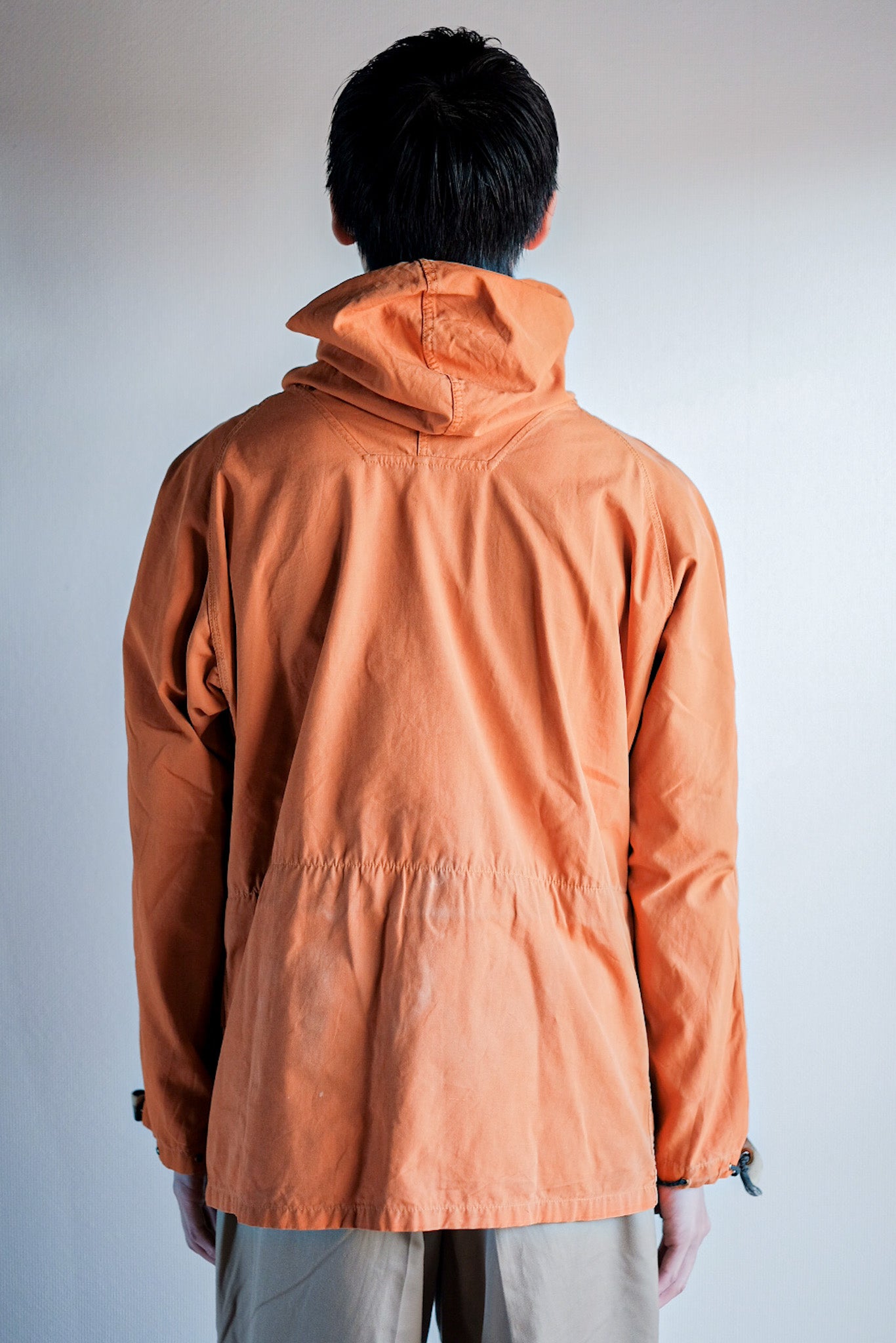 【~70's】Europe Vintage Orange Cotton Smock