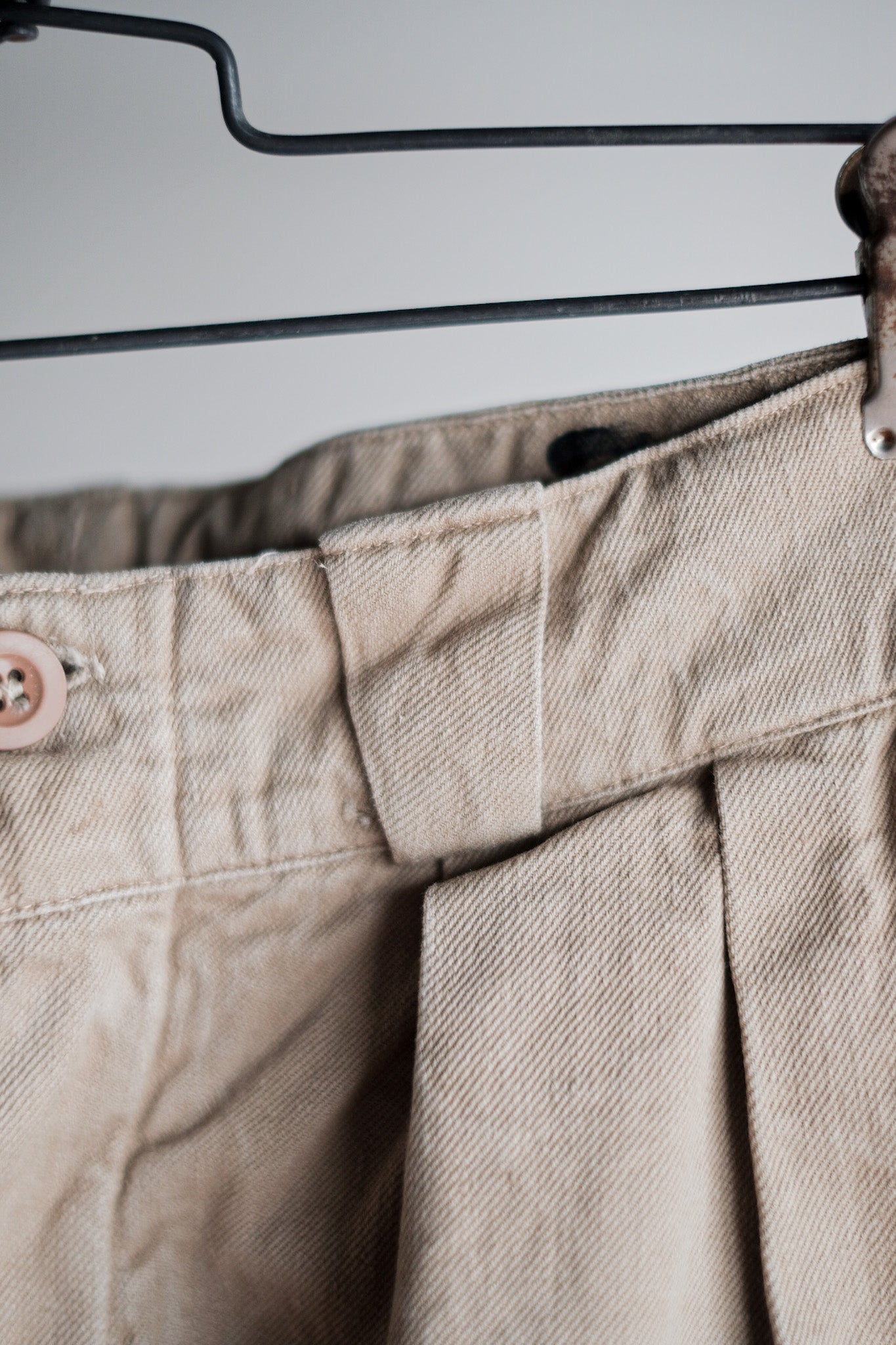 【~50's】French Army M52 Chino Trousers Size.76C "Indochina Model"