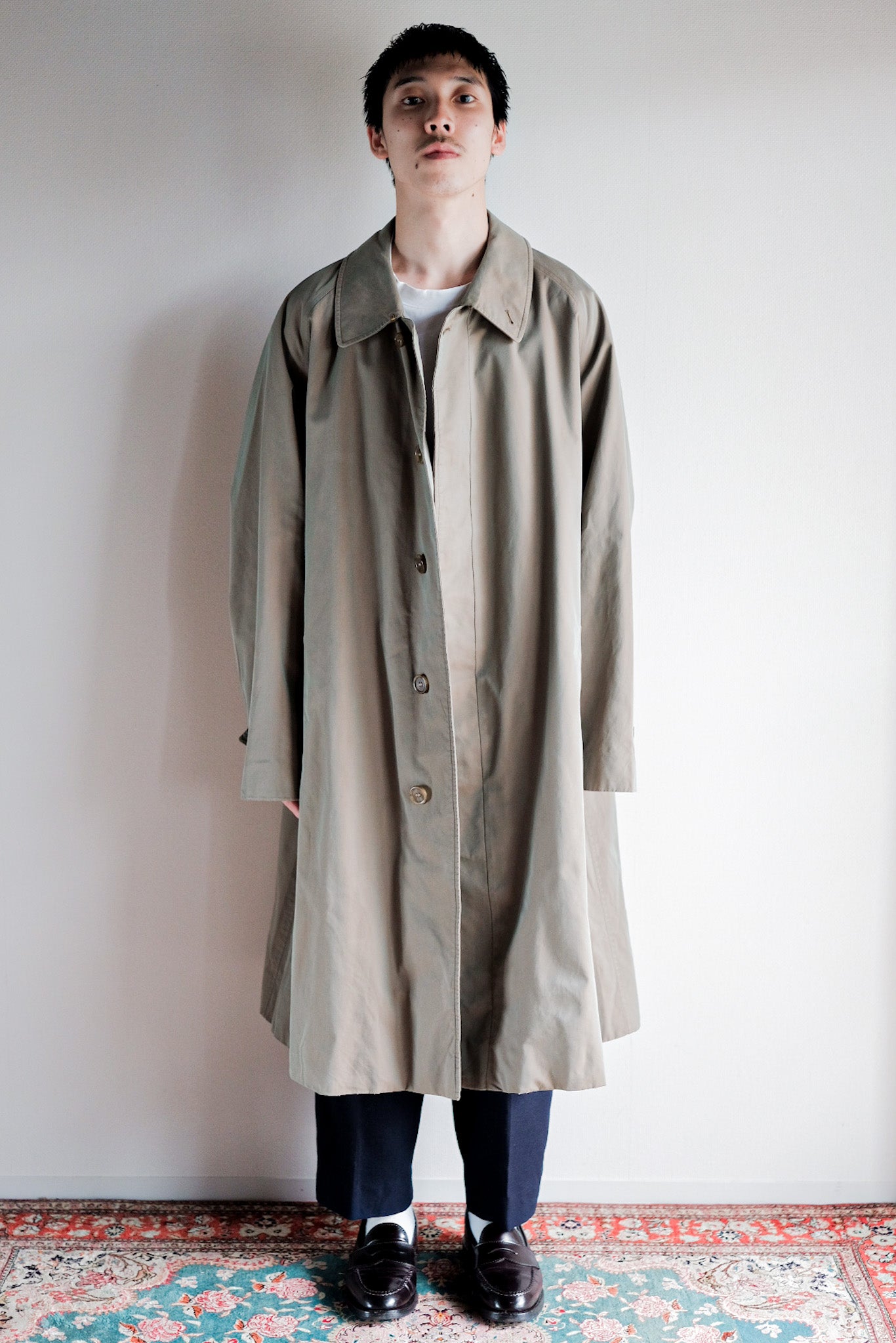 【~80's】Vintage Burberry's Single Raglan Balmacaan Coat C100 Size.58REG "TAMAMUSHI"