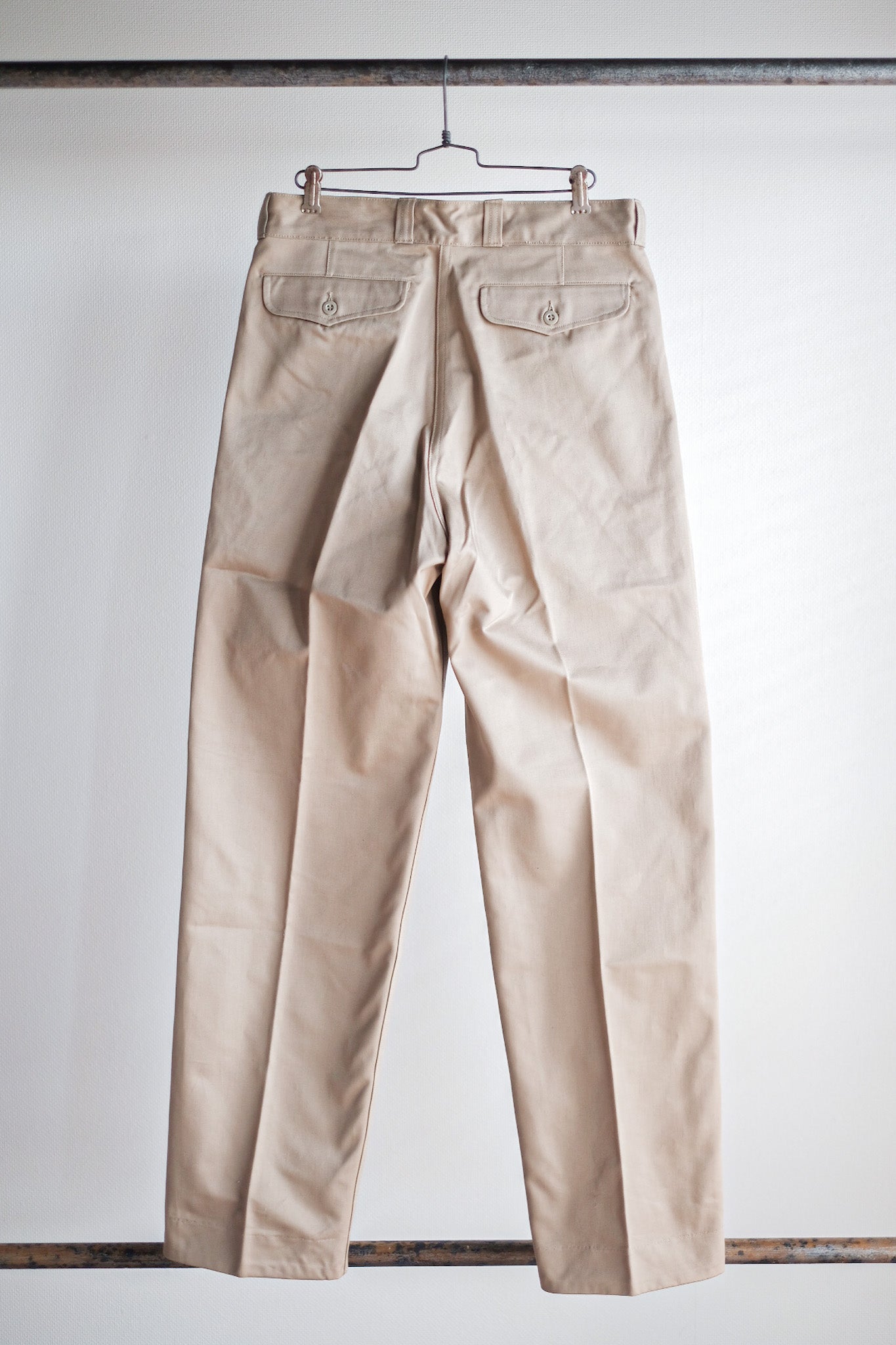 【~60's】French Army M52 Chino Trousers Size.80M "Dead Stock"