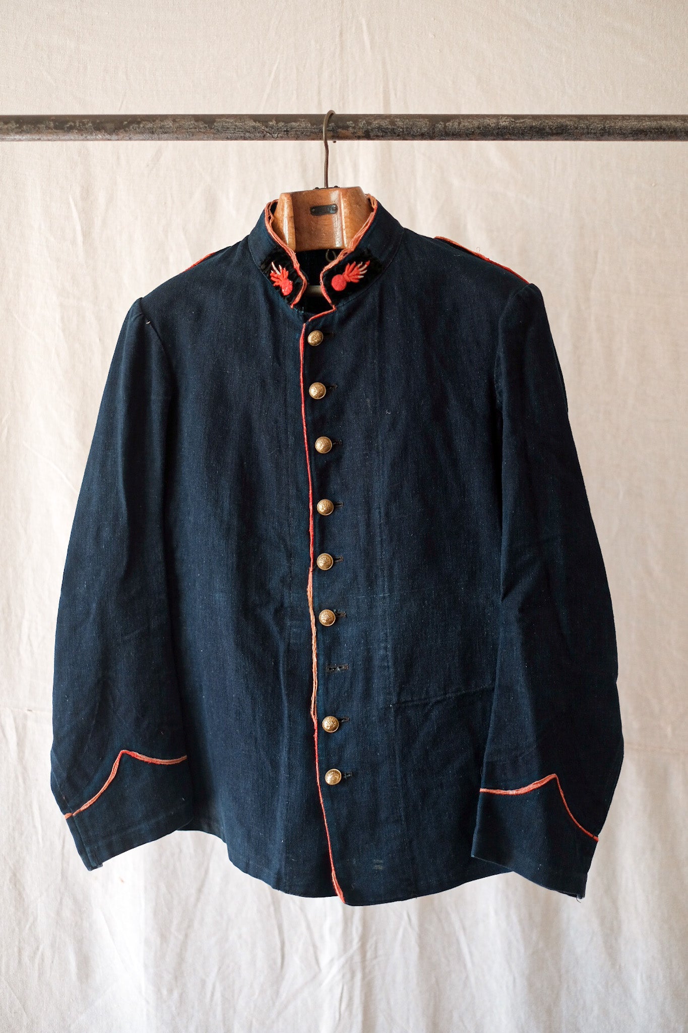 【~10's】French Vintage Indigo Metis Fireman Jacket