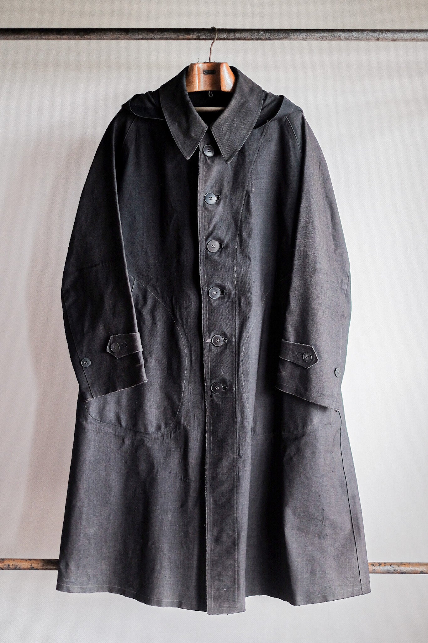 【Early 20th C】French Antique Rubber Raincoat