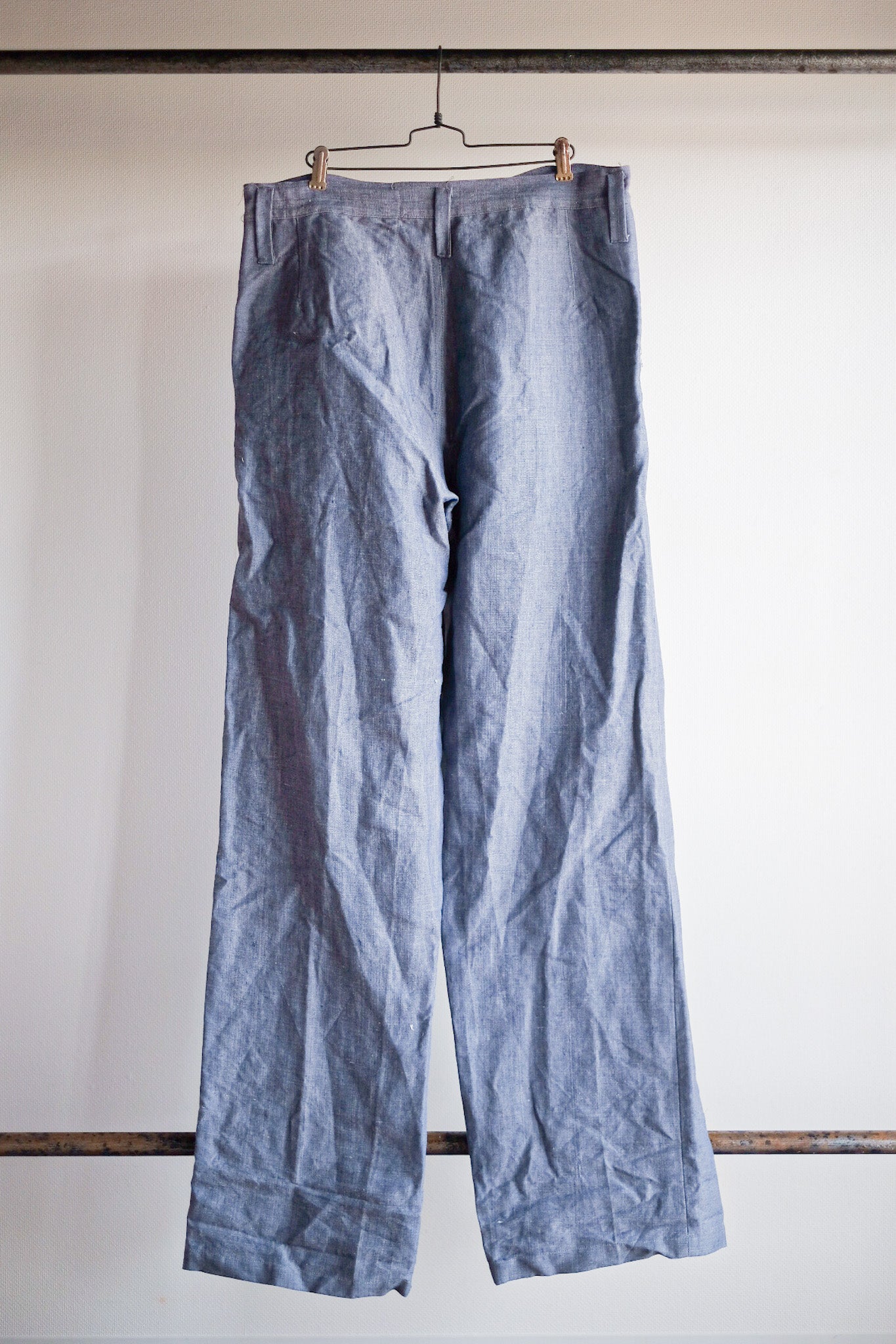 【~50's】French Navy Ramie Linen Sailor Pant "Dead Stock"