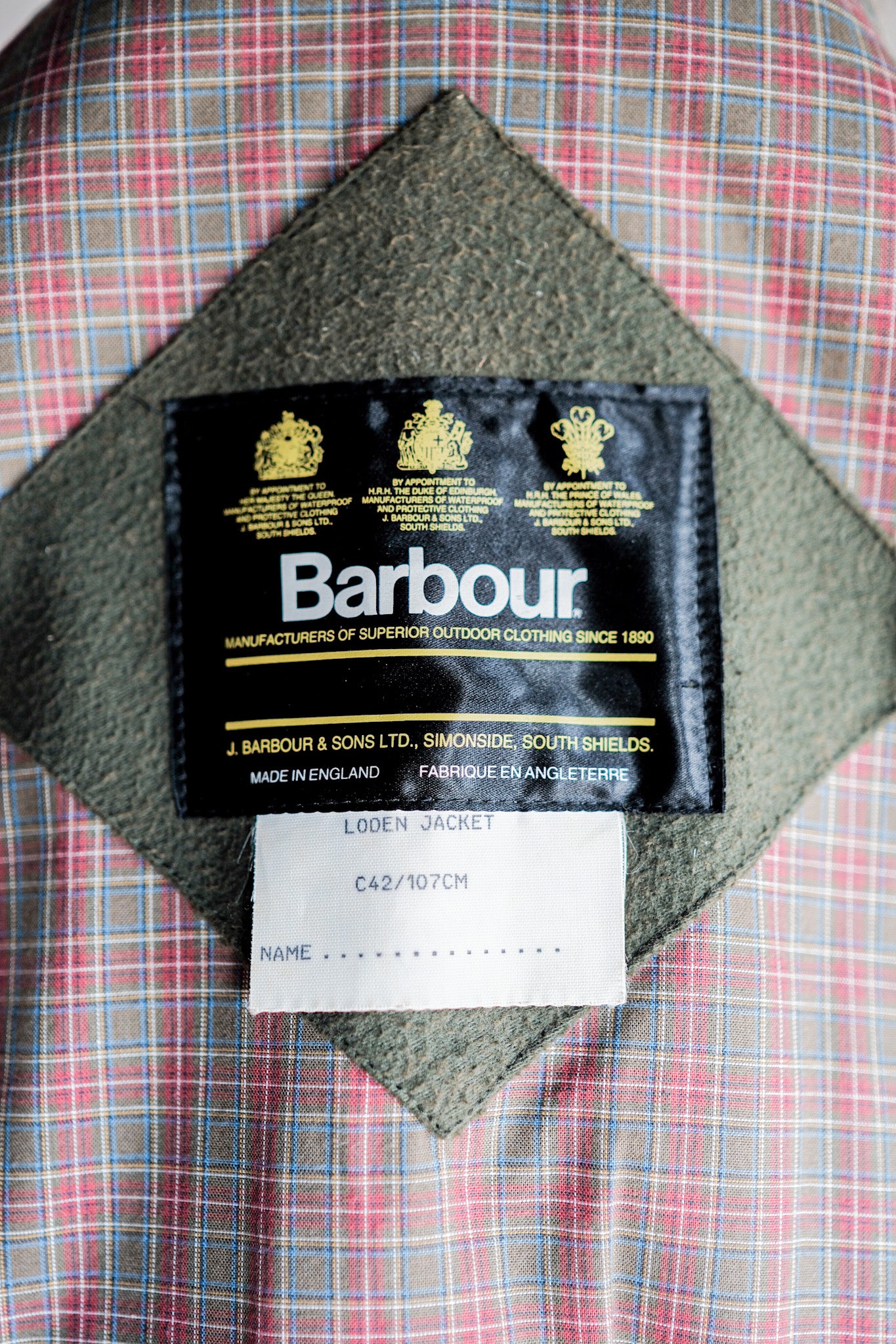 【~90's】Vintage Barbour "LODEN JACKET" 3 Crest Size.42