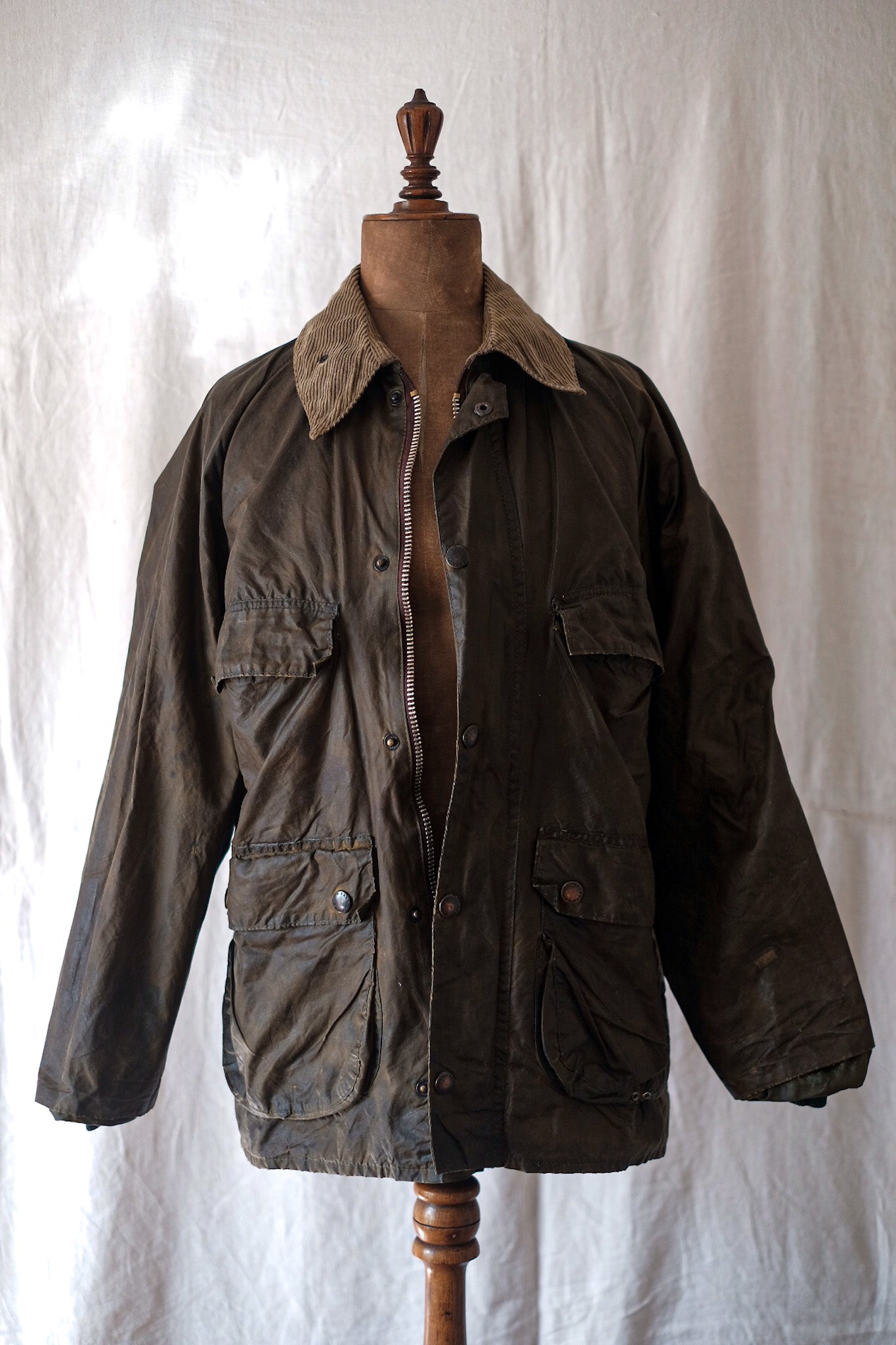 【~80's】Vintage Barbour "BEDALE" 2 Crest Size.38