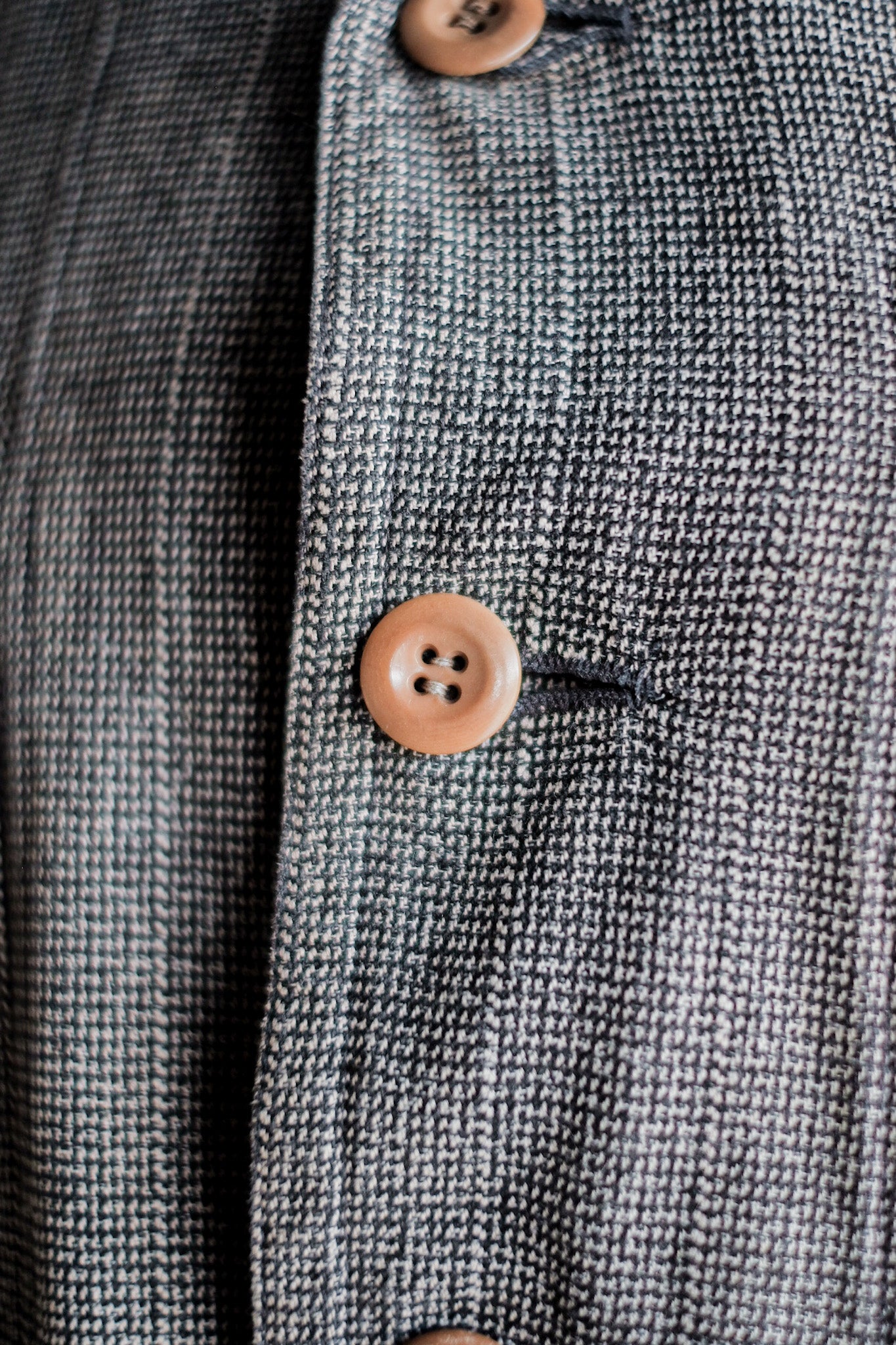 【~30's】French Vintage Cotton Checked Sack Jacket