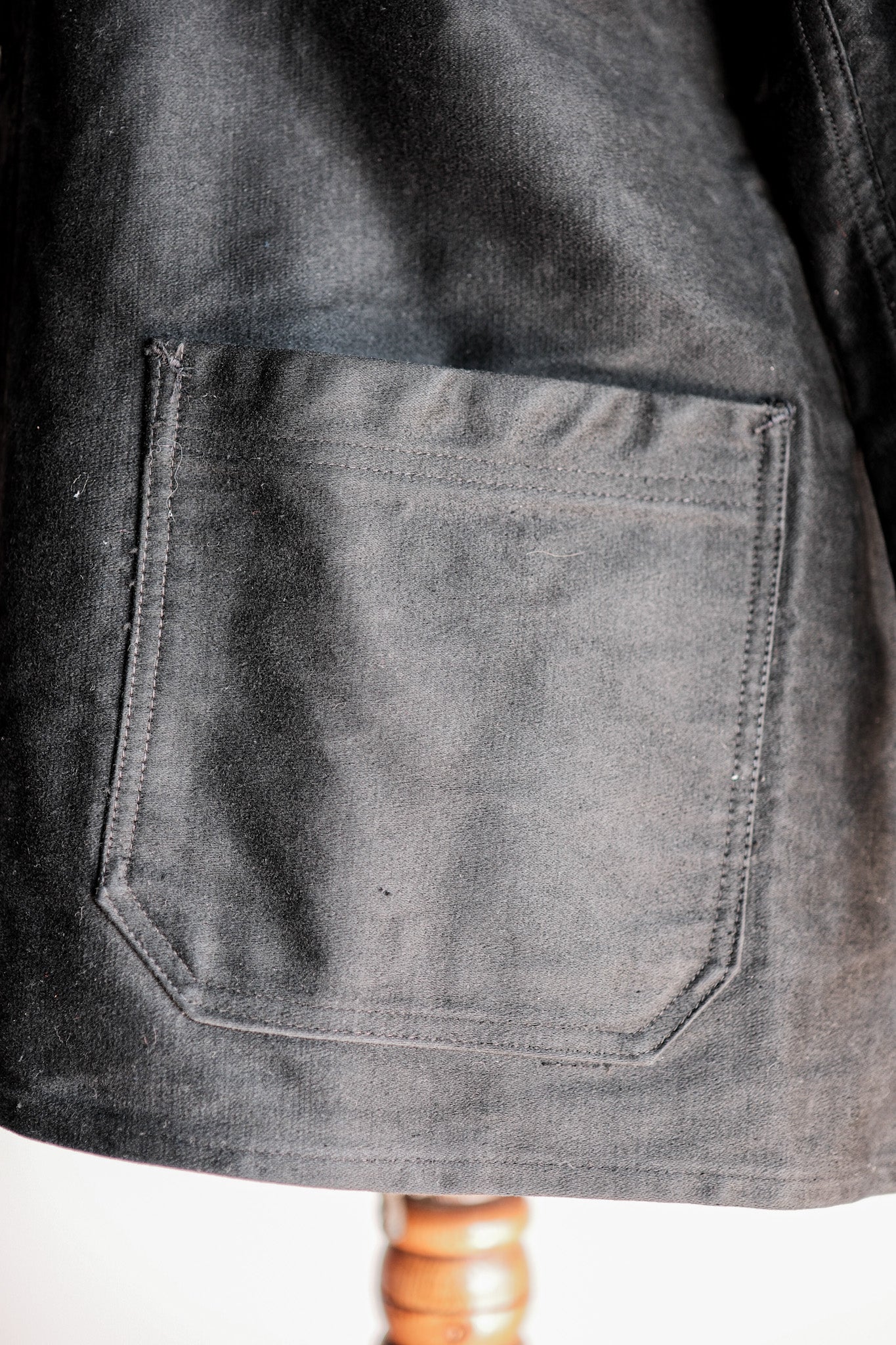 【~50's】French Vintage Black Moleskin Work Jacket