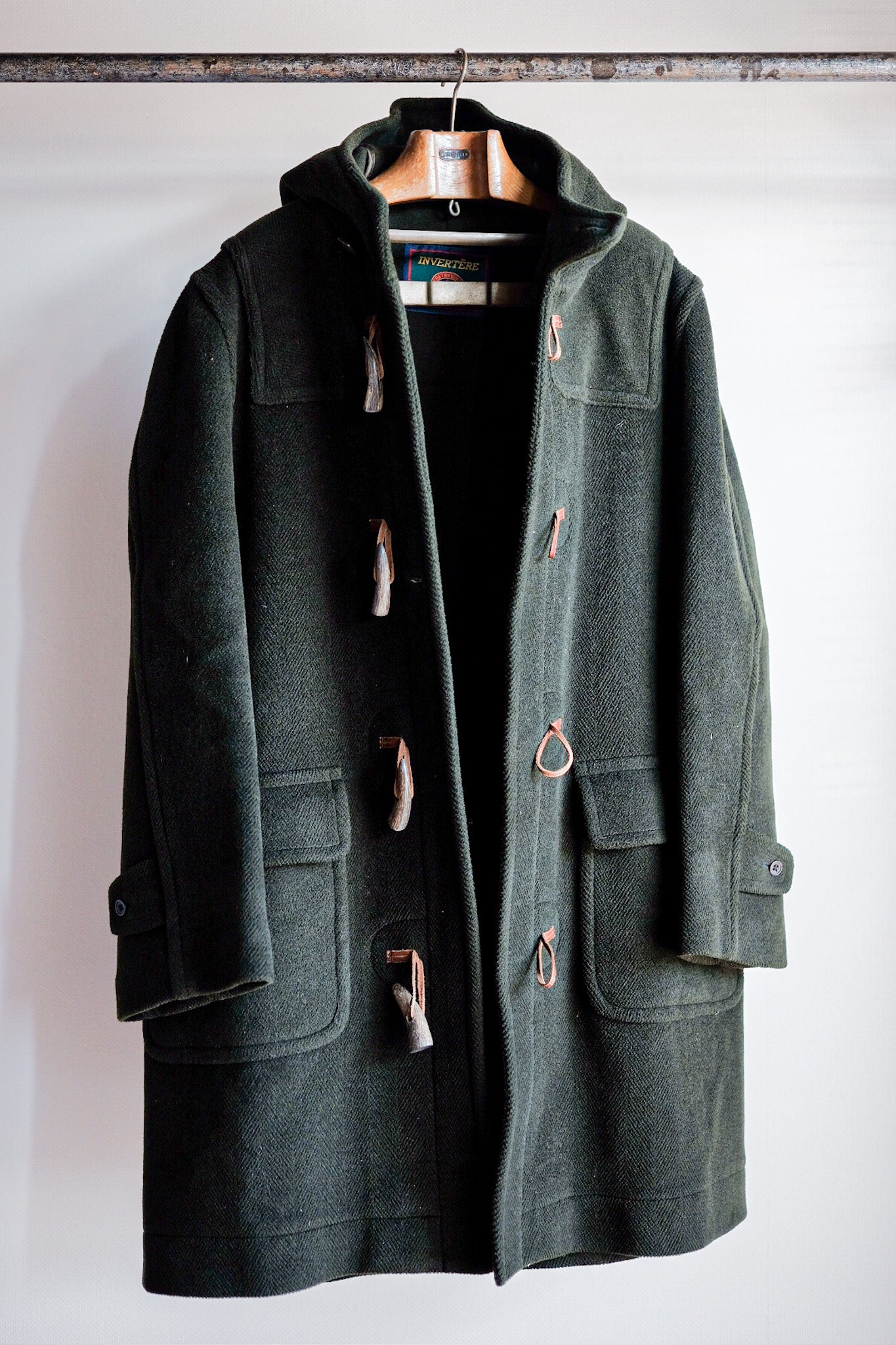 【~90's】Old INVERTERE Wool Duffle Coat "Moorbrook"