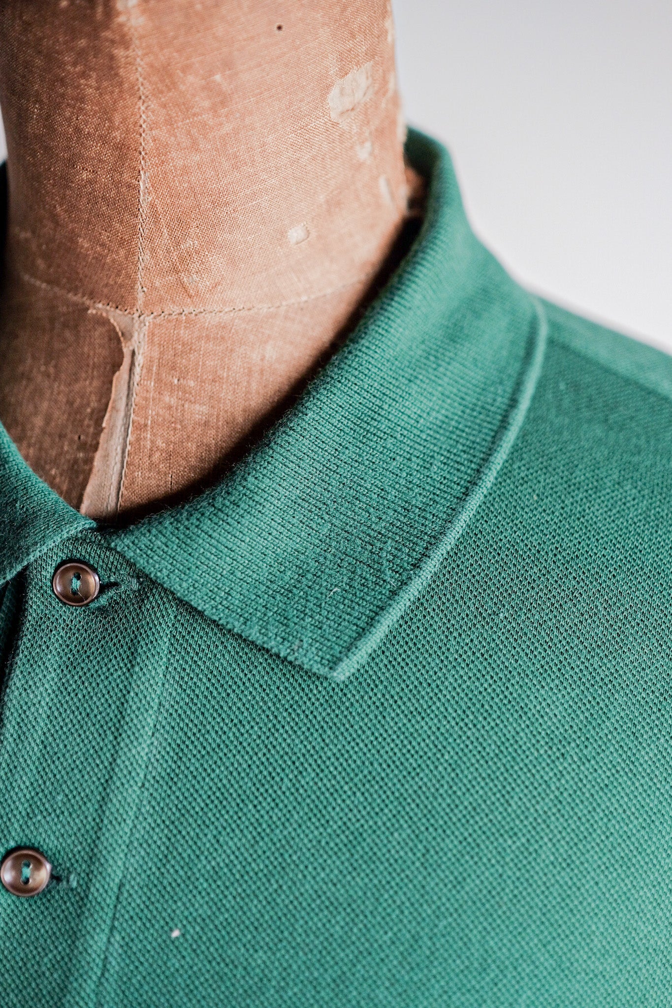 【~80's】CHEMISE LACOSTE L/S Polo Shirt Size.5 "Forest Green"