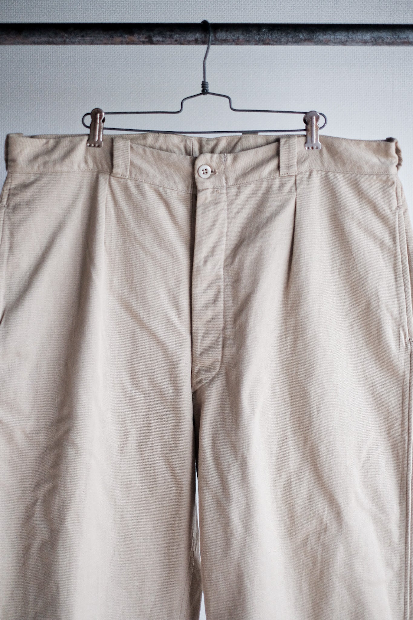 【~60's】French Army M52 Chino Trousers Size.16 "Dead Stock"