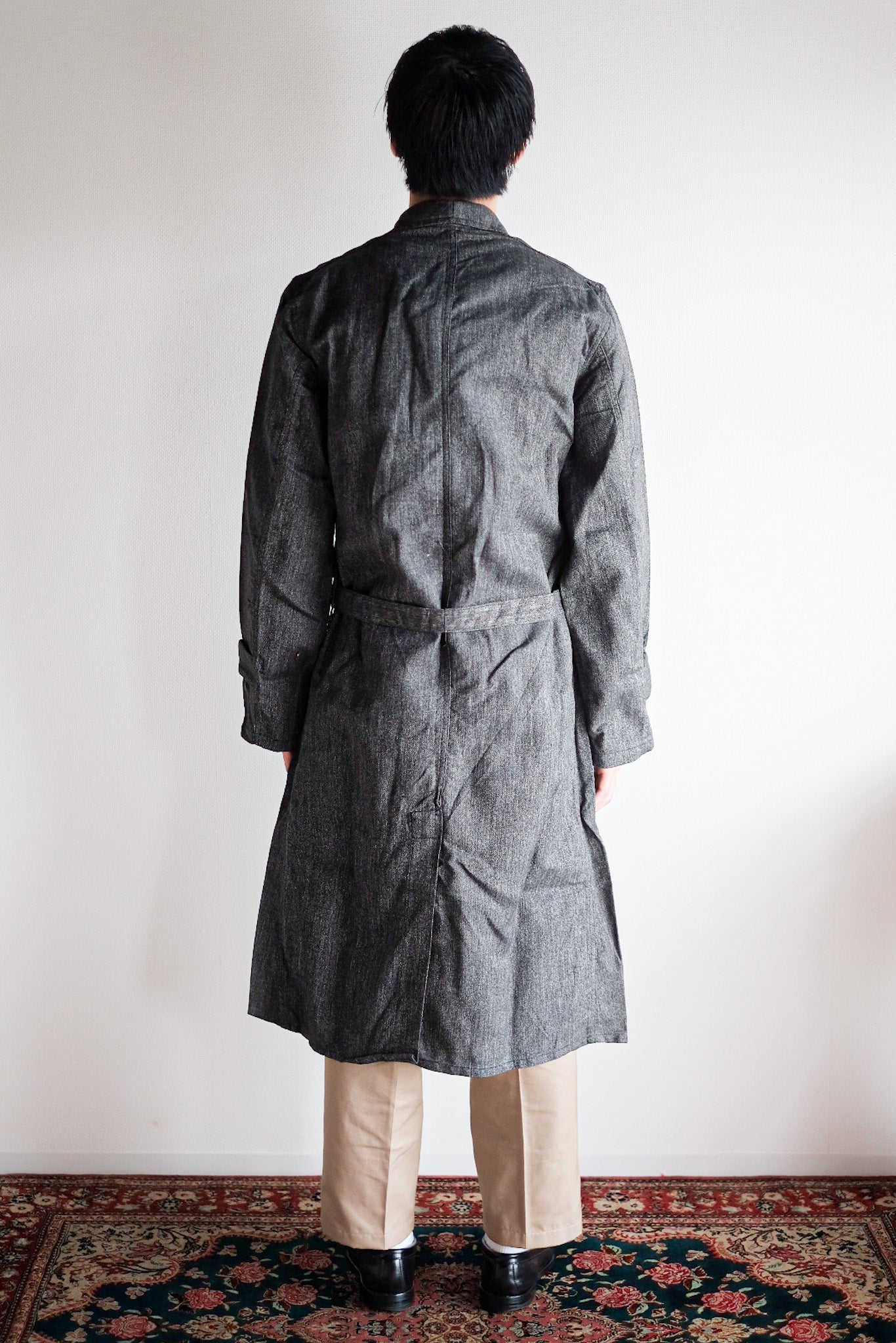 【~40's】French Vintage Black Chambray Atelier Coat “Dead Stock”