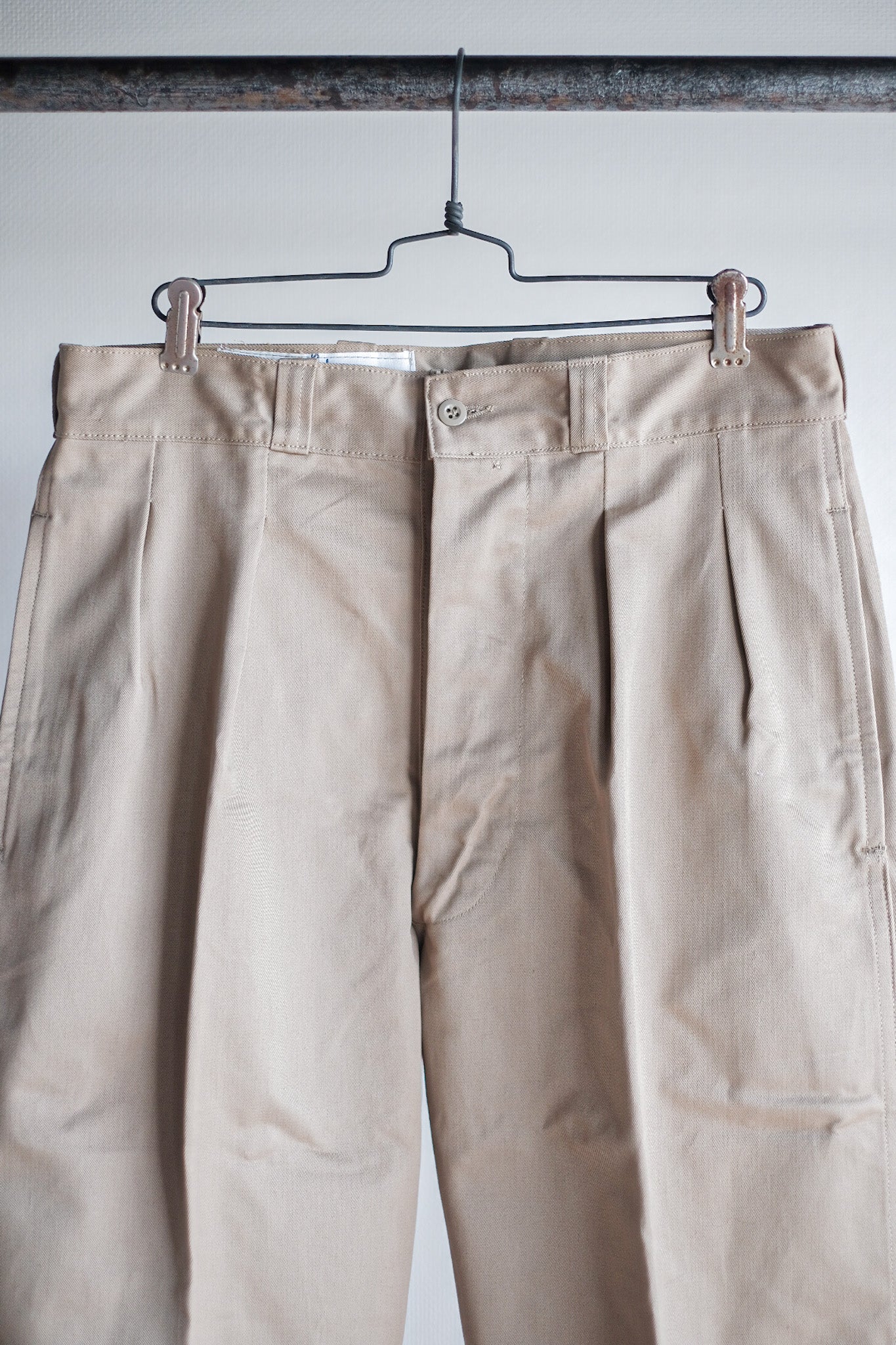 【~60's】French Army M52 Chino Trousers Size.80M "Dead Stock"
