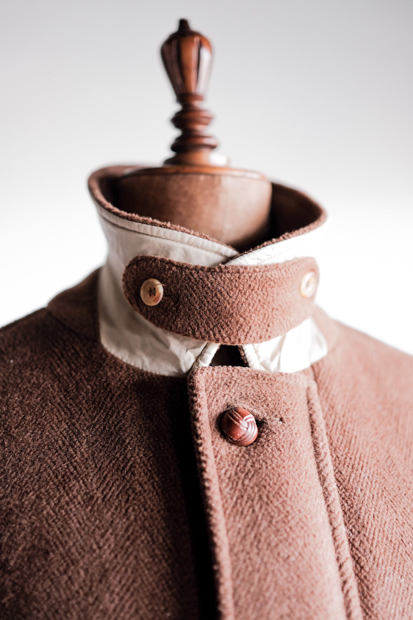 【~90's】Old INVERTERE Wool Jacket With Chin Strap "Moorbrook"