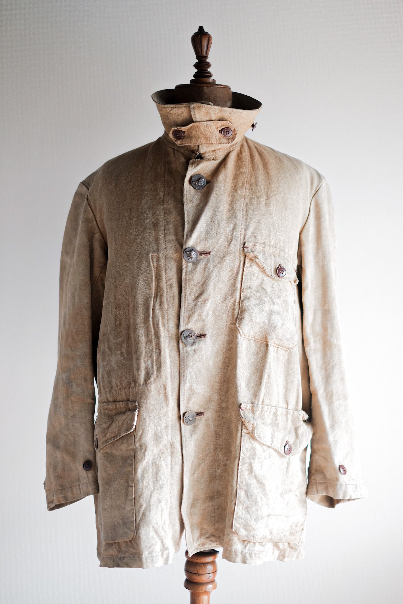 【~30's】French Vintage Linen Hunting Jacket