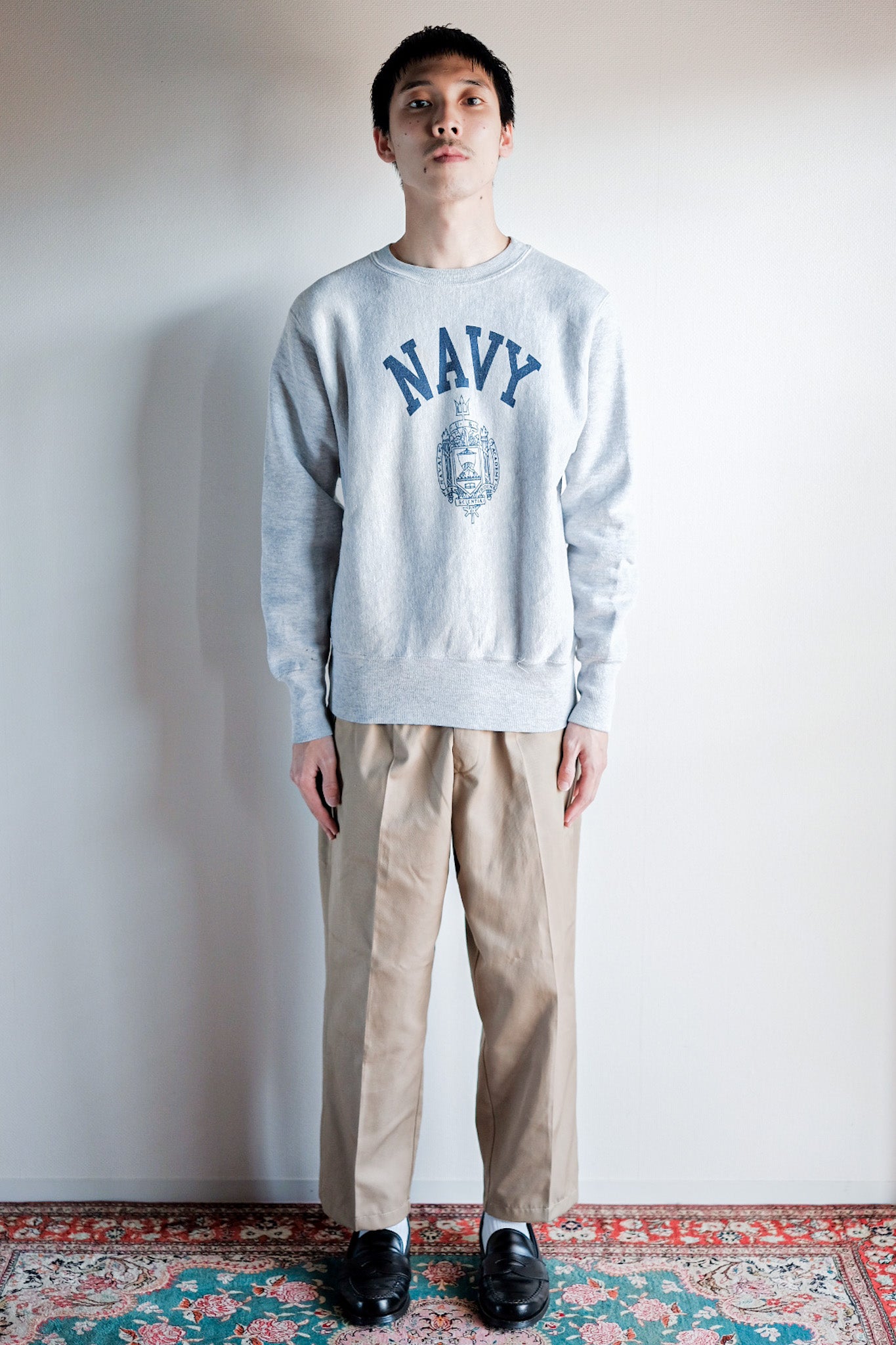 【~80's】Vintage Champion Reverse Weave Sweatshirt "USNA"