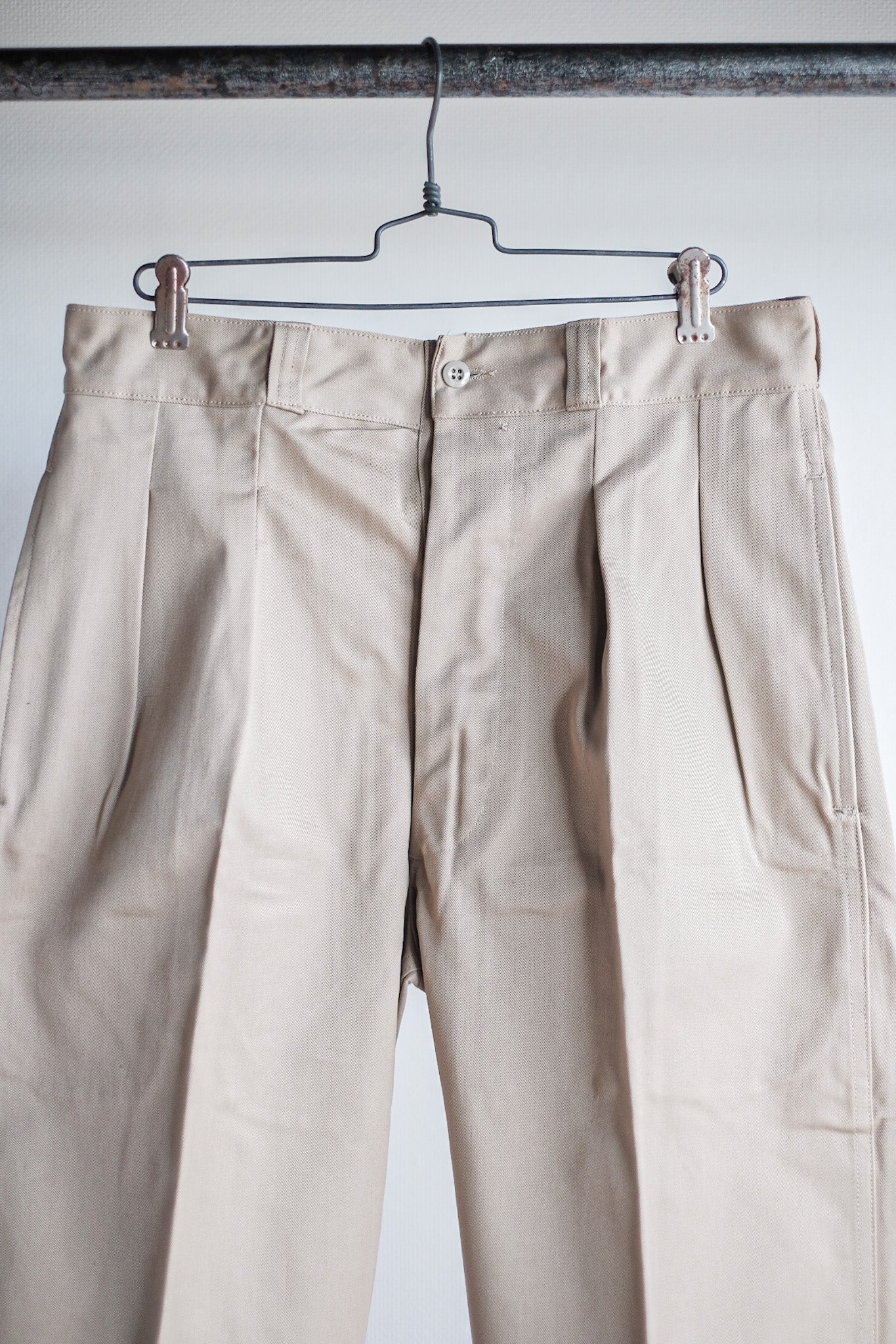 【~60's】French Army M52 Chino Trousers Size.80M "Dead Stock"