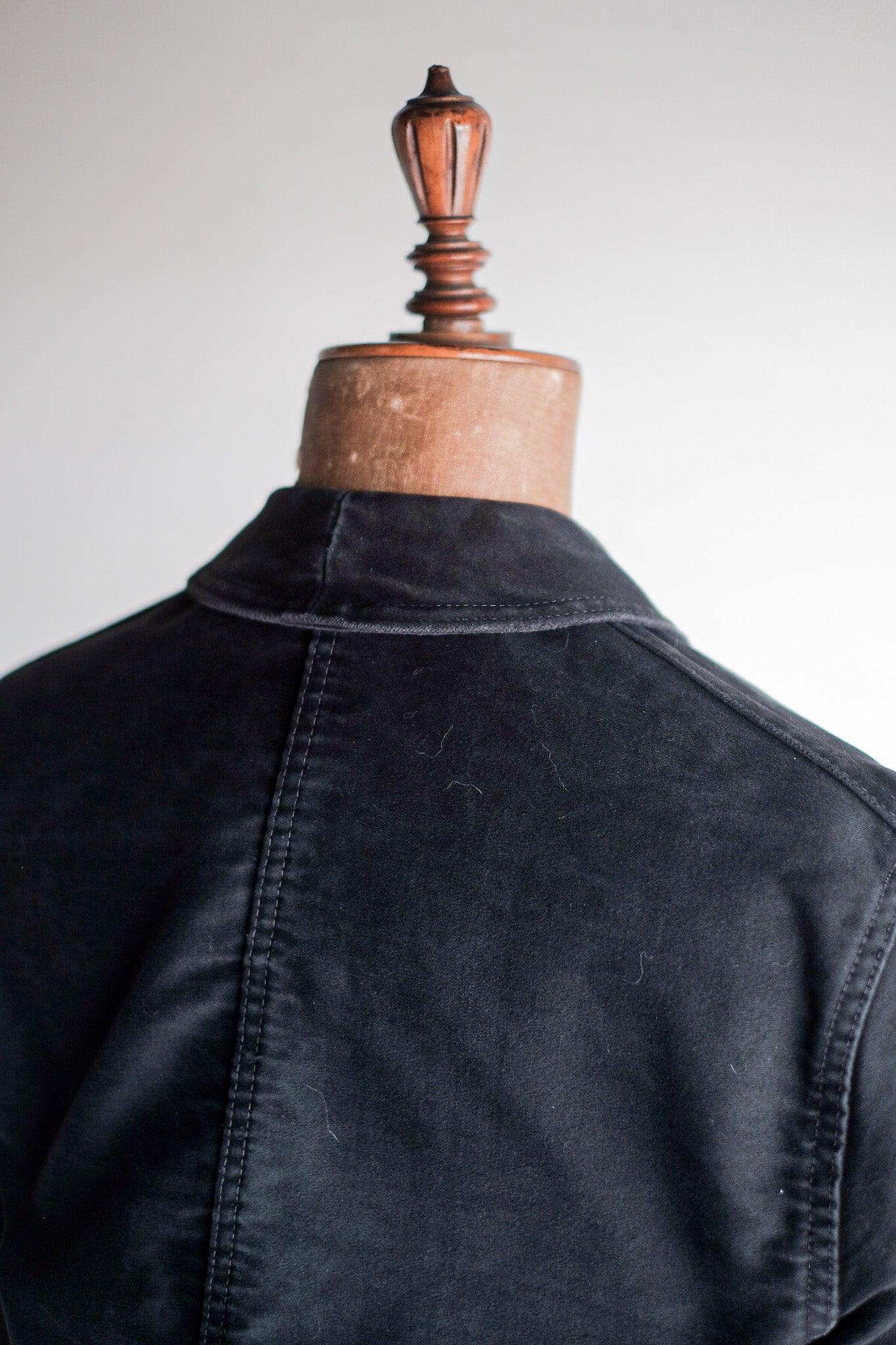 【~50's】French Vintage Black Moleskin Work Jacket