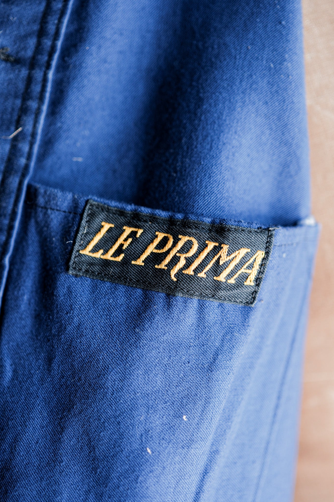 【~40's】French Vintage Blue Moleskin Work Jacket