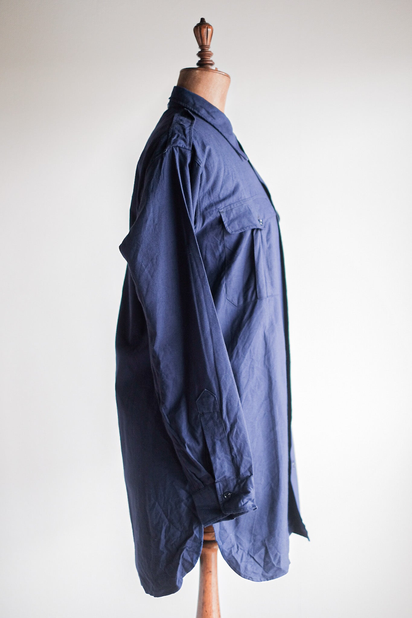 【~50's】French Air Force Indigo Metis Shirt "Dead Stock"