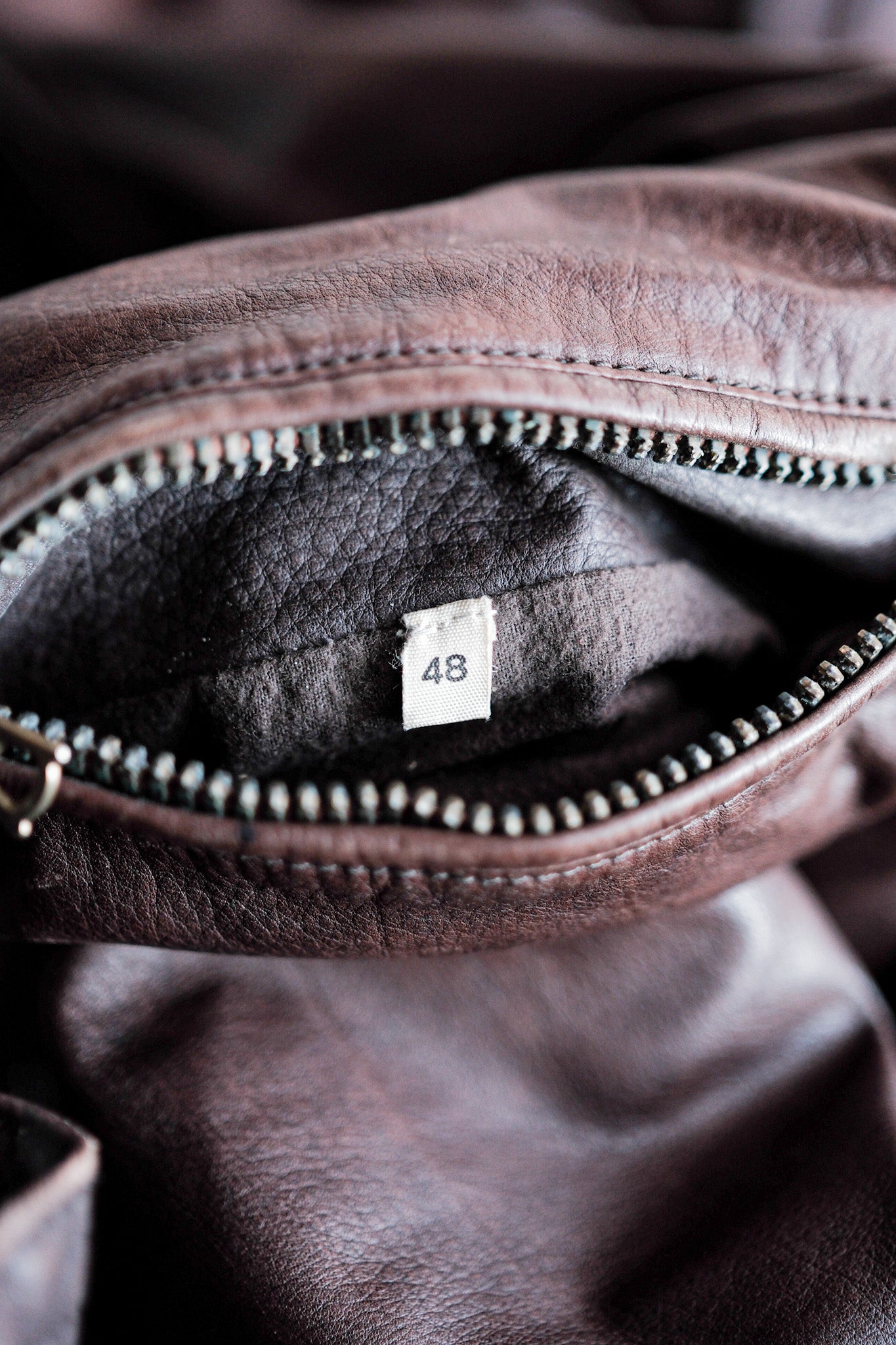 【~80's】Old GIORGIO ARMANI Aviator Style Leather Coat Size.48