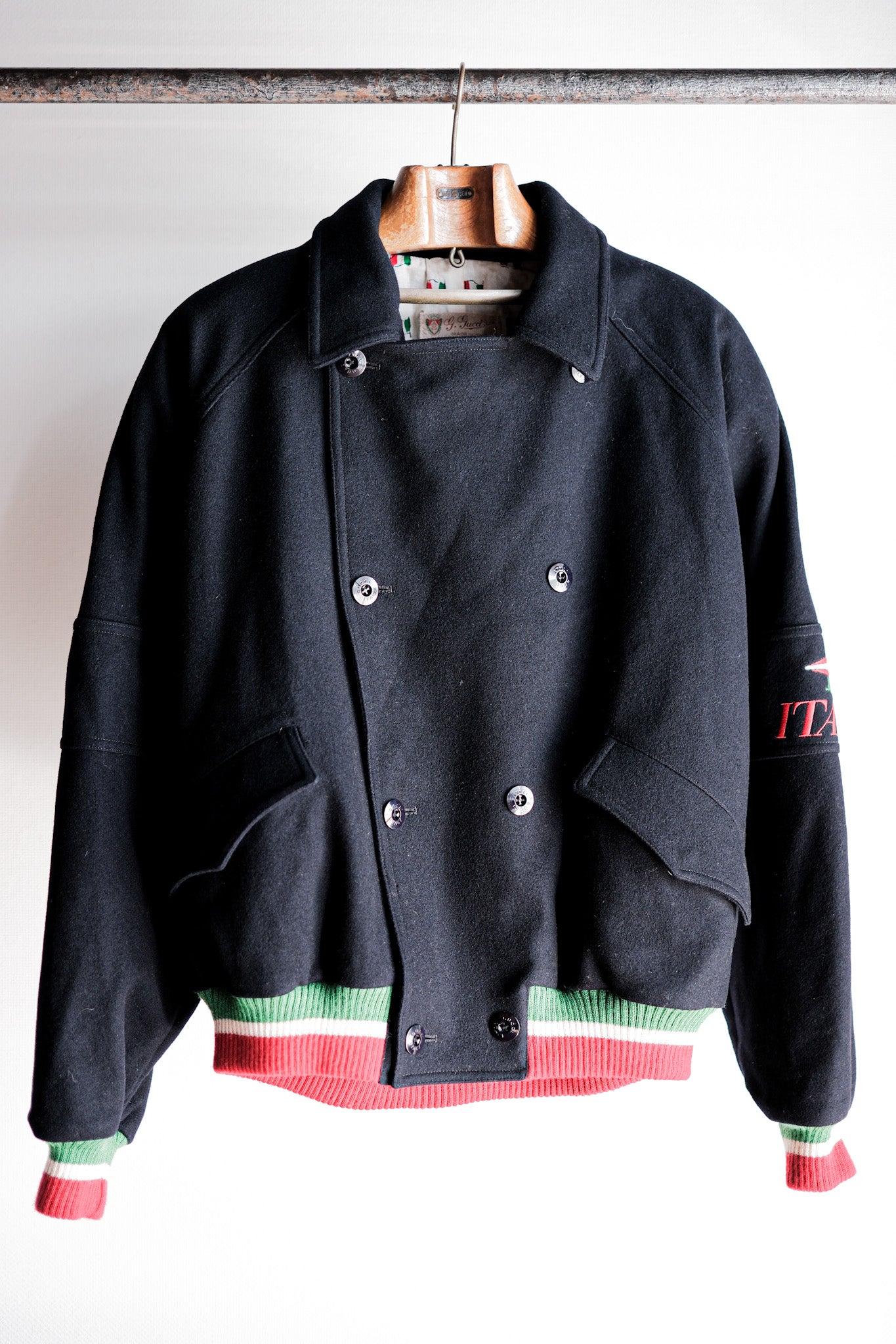 【~80's】Old Gucci Double Breasted Italian Wool Blouson Size.50