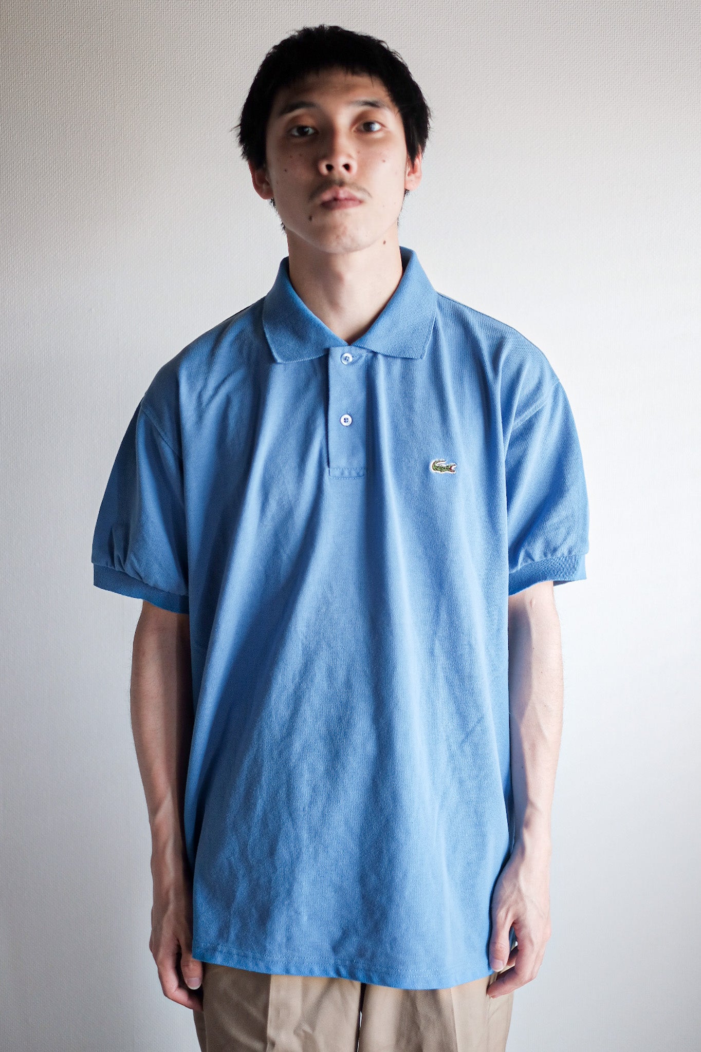 【~90's】CHEMISE LACOSTE S/S Polo Shirt Size.7 "Light Blue"