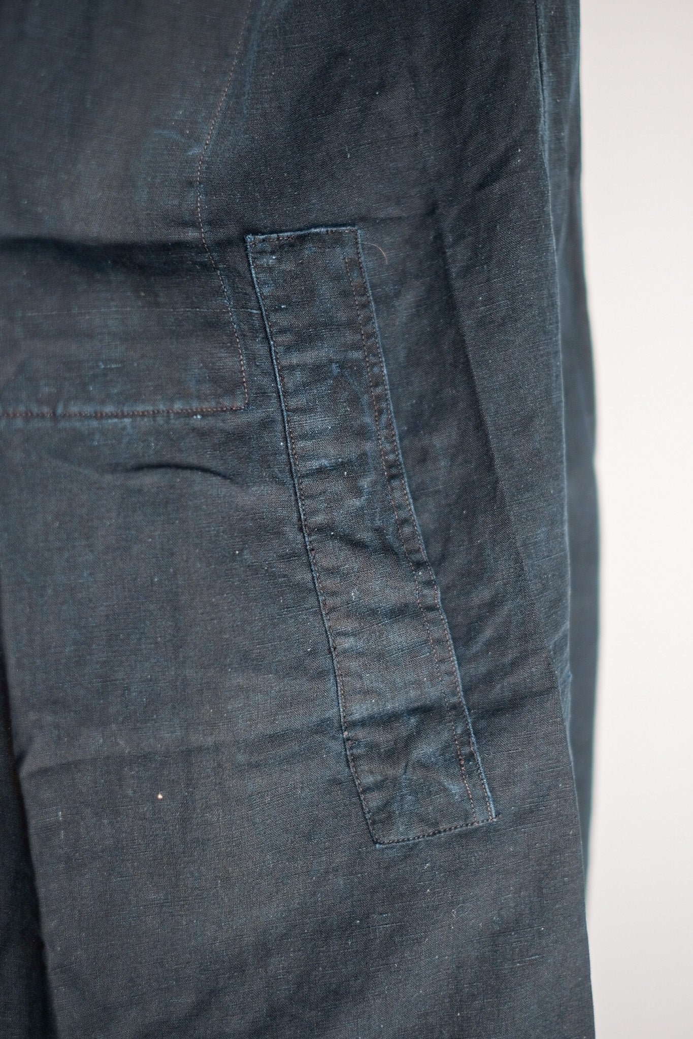 【Early 20th C】French Antique Indigo Metis Smock Open Type "Biaude"