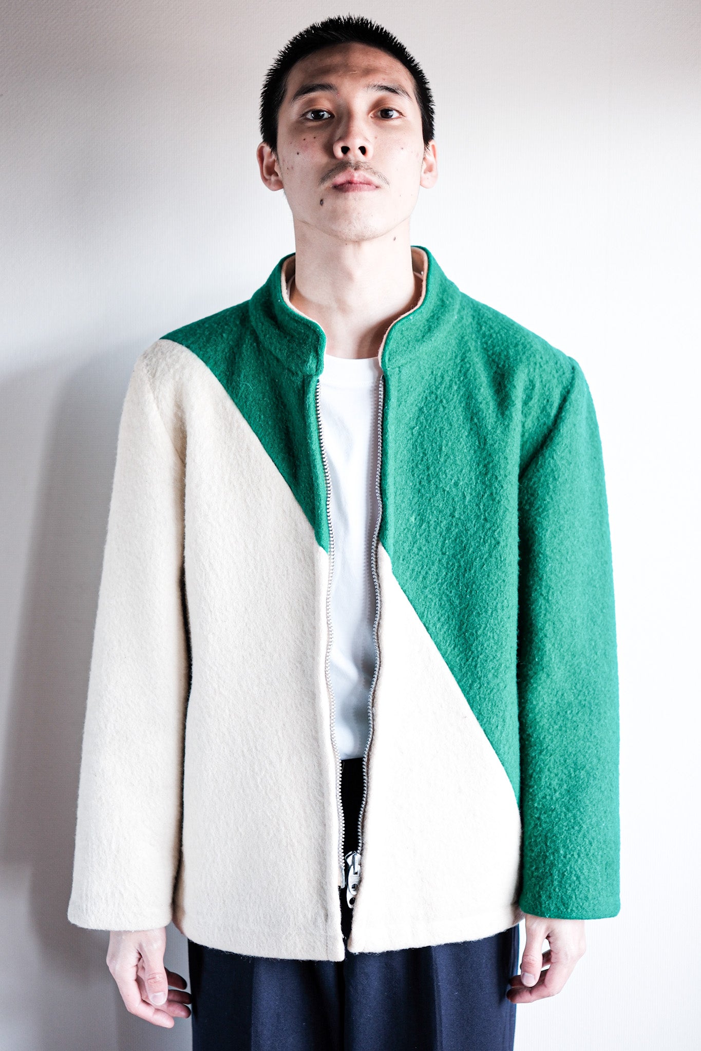 【~60's】British Vintage 2 Tone Wool Jacket "Kerr's"