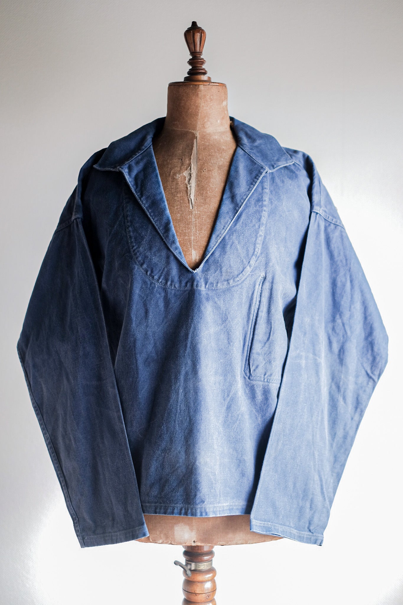 【~50's】French Vintage Indigo Metis Fisherman Smock