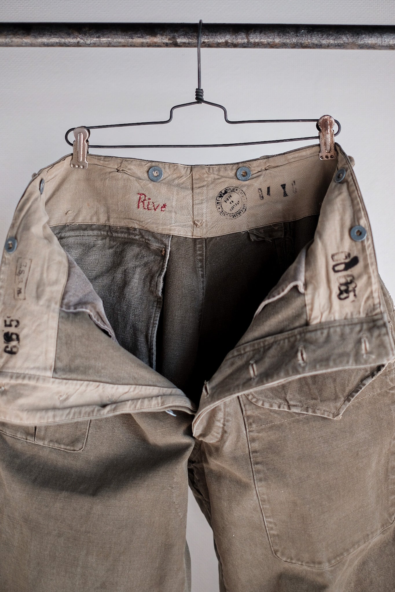 【~40's】French Army M44 Field Trousers Size.84XC