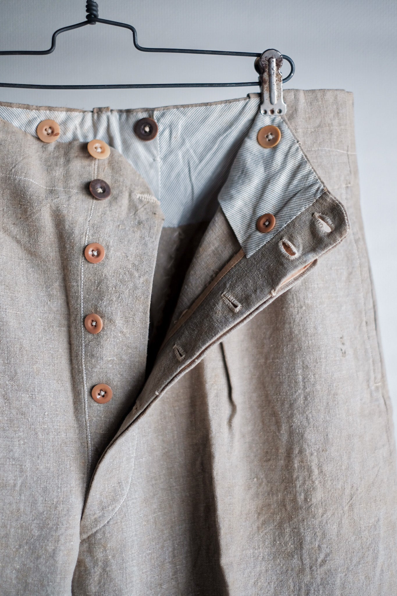 【~40's】French Vintage Linen Trousers