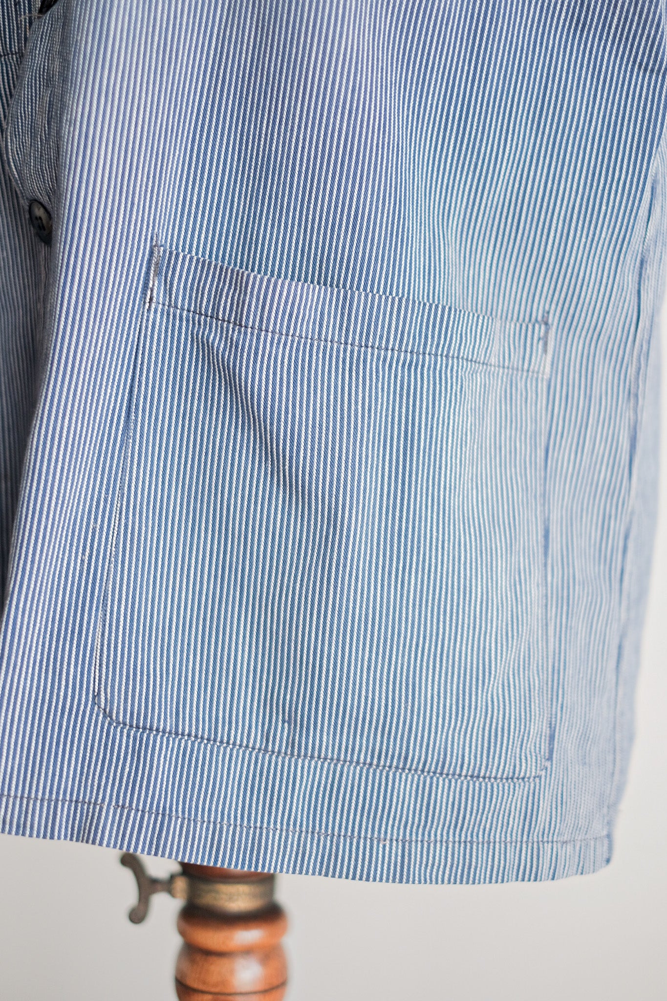 【~50's】French Vintage Cotton Striped Work Jacket "CGT"