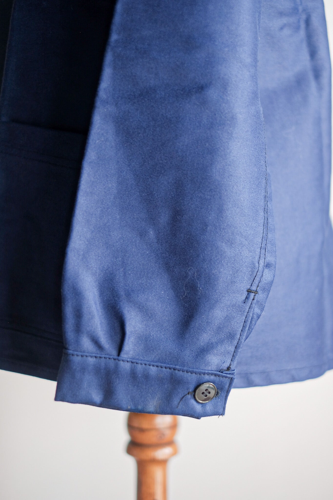 【~60's】French Vintage Blue Moleskin Work Jacket "Dead Stock"